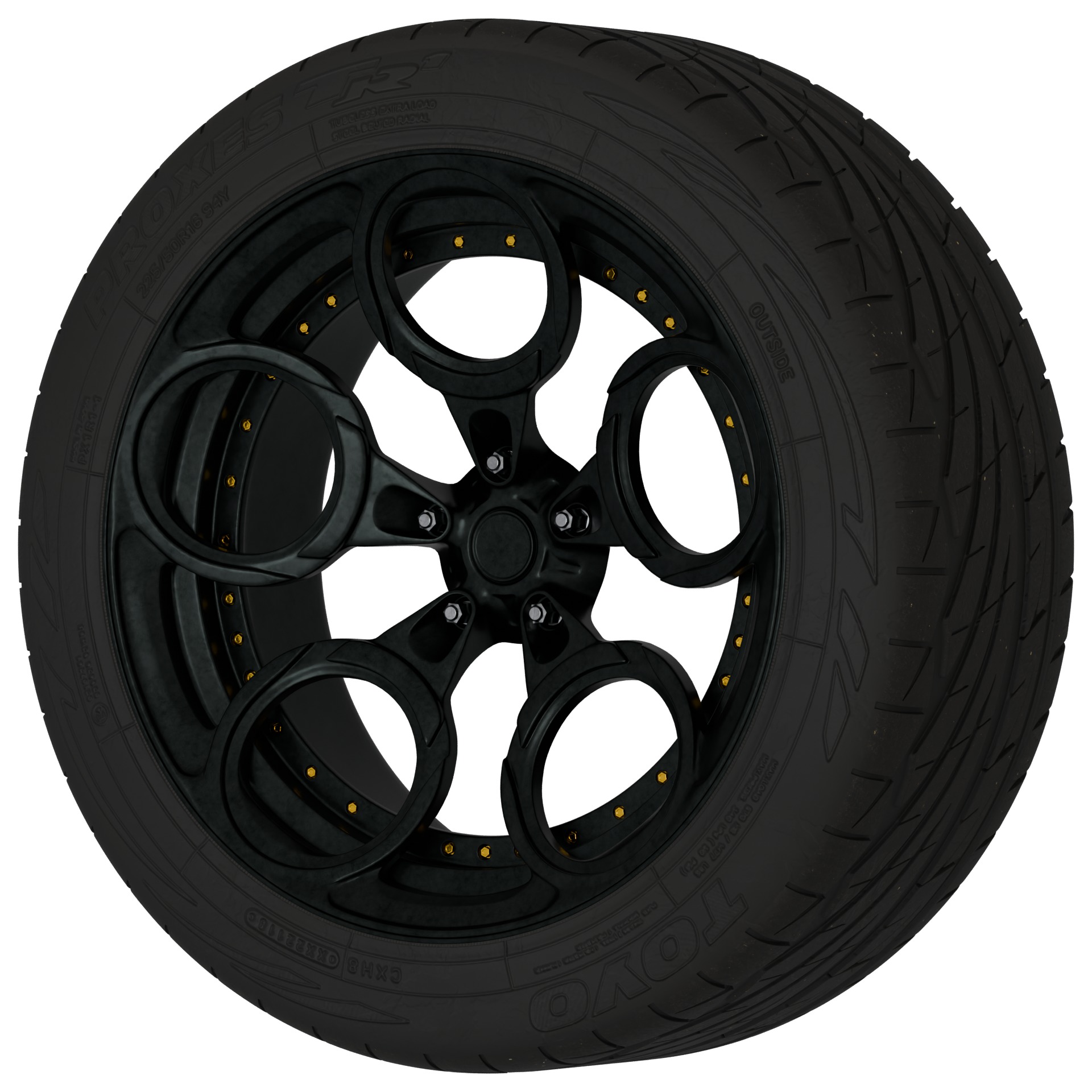 Aftermarket Car Wheels Pack Low-poly 3D model_78