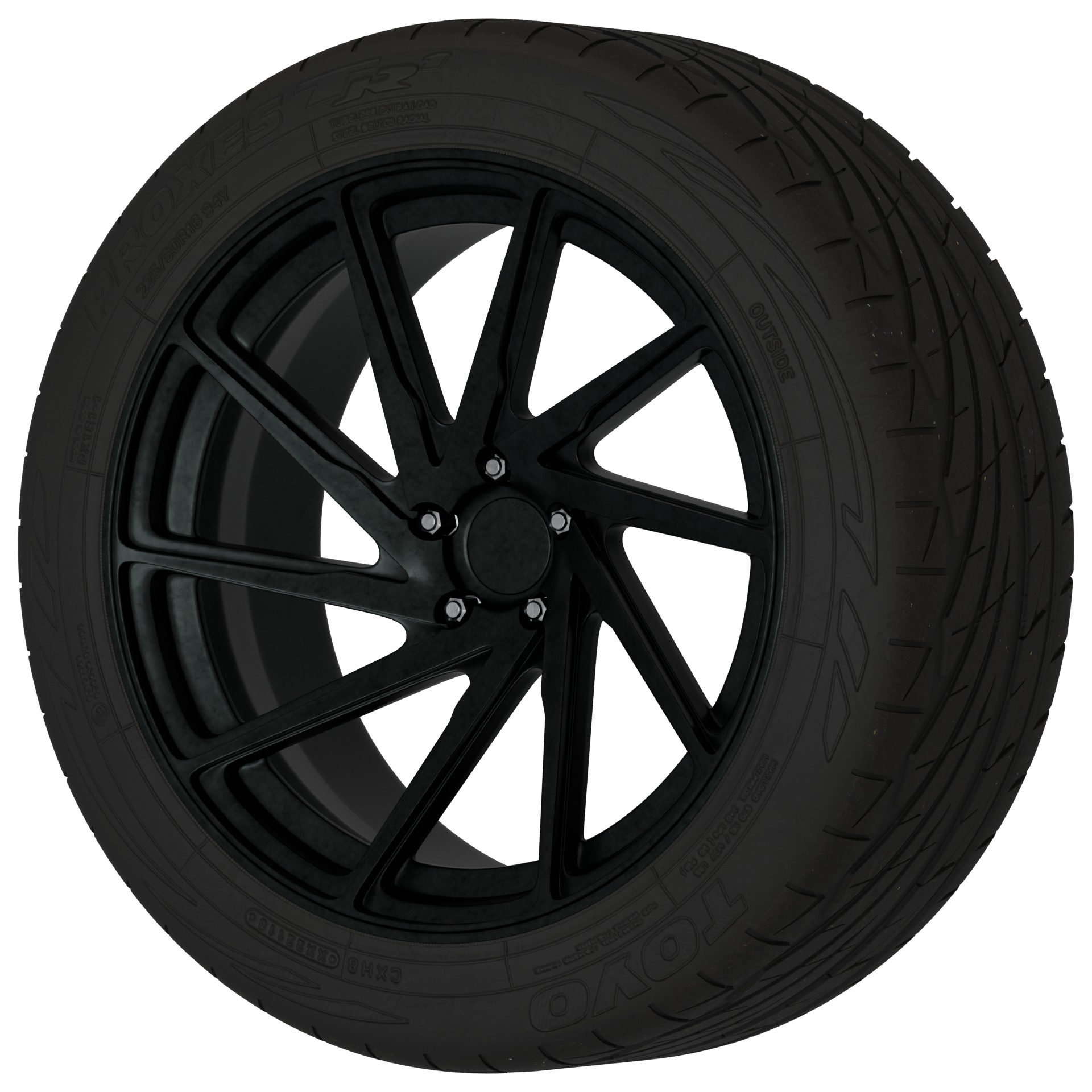 Aftermarket Car Wheels Pack Low-poly 3D model_52