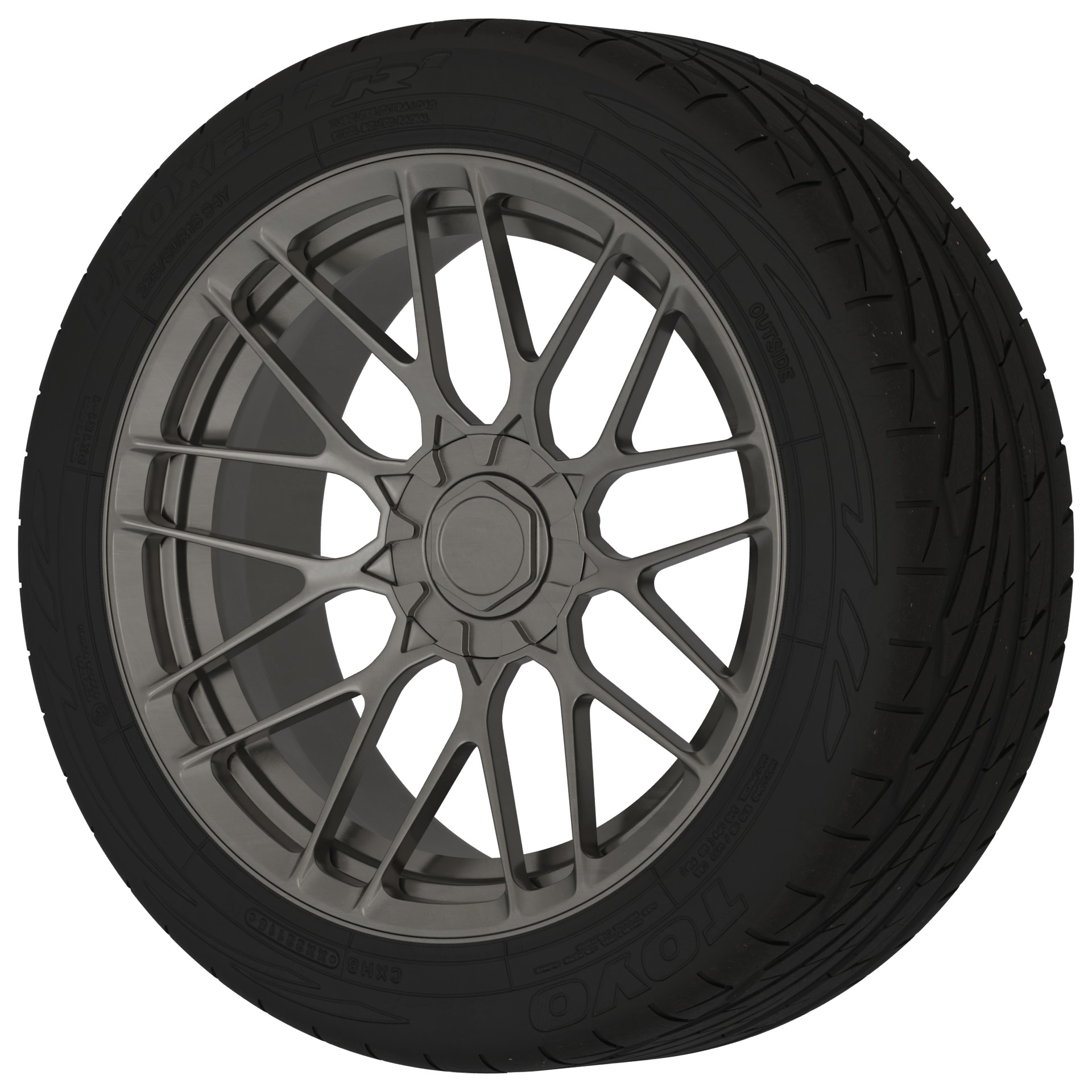 Aftermarket Car Wheels Pack Low-poly 3D model_82
