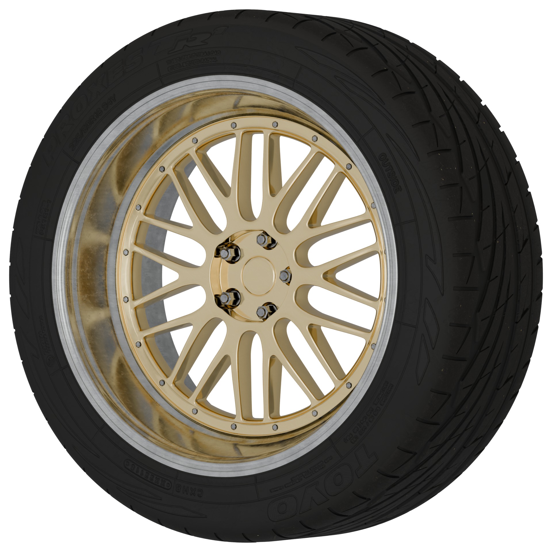 Aftermarket Car Wheels Pack Low-poly 3D model_30