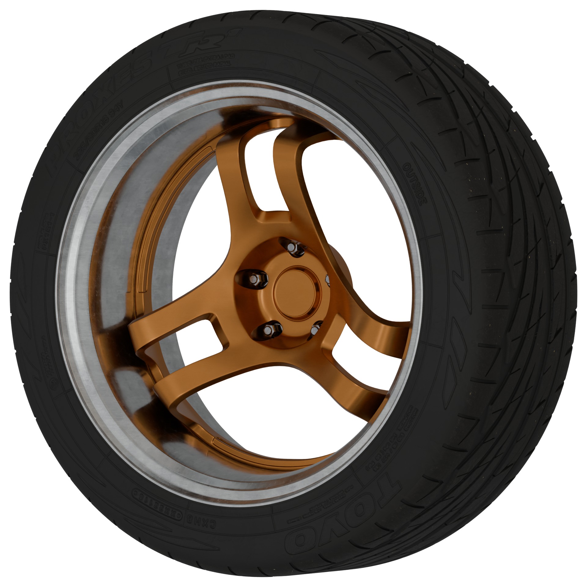 Aftermarket Car Wheels Pack Low-poly 3D model_14
