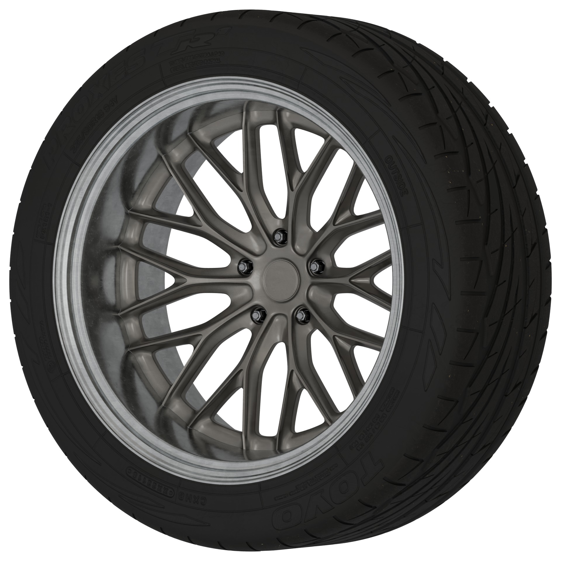 Aftermarket Car Wheels Pack Low-poly 3D model_102
