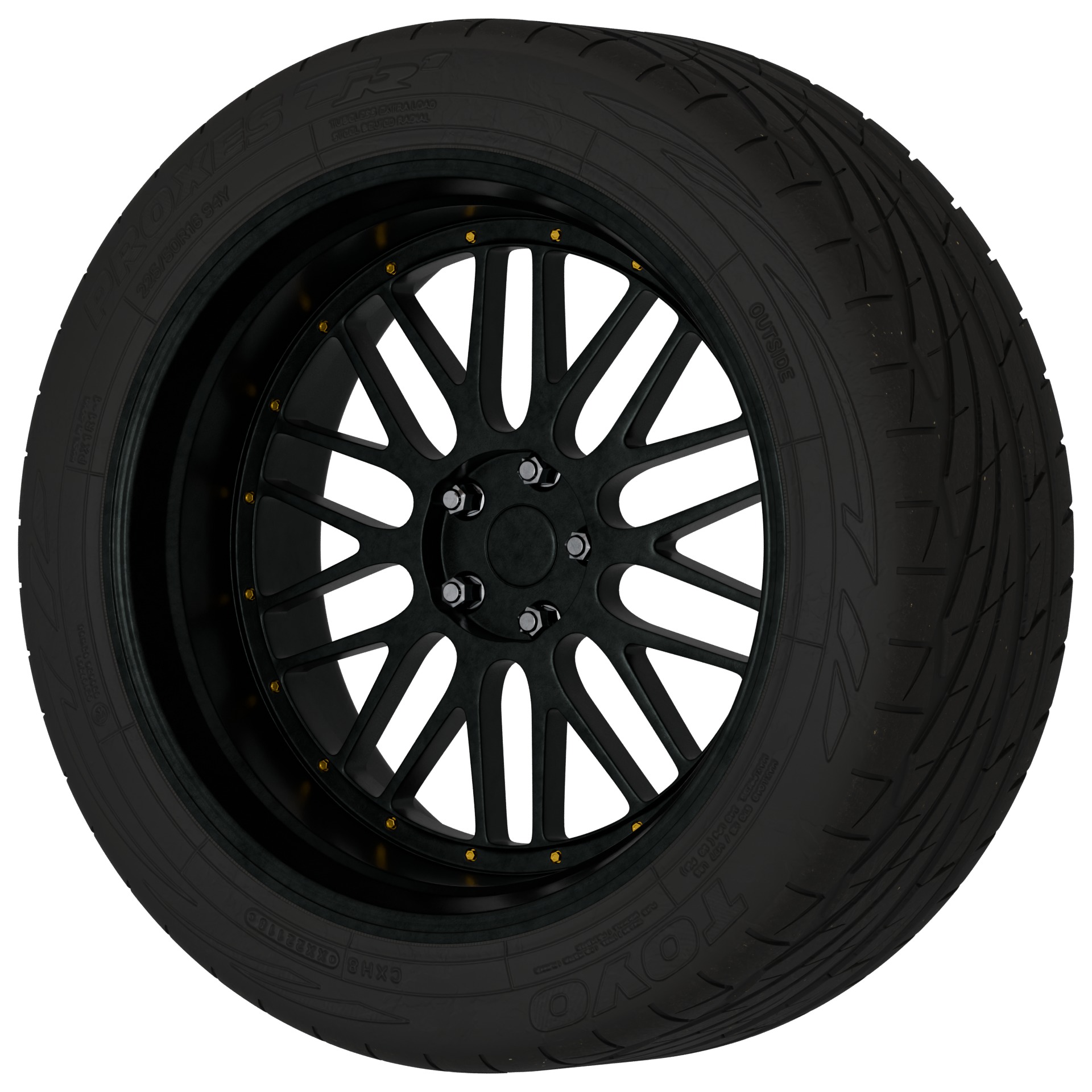 Aftermarket Car Wheels Pack Low-poly 3D model_60