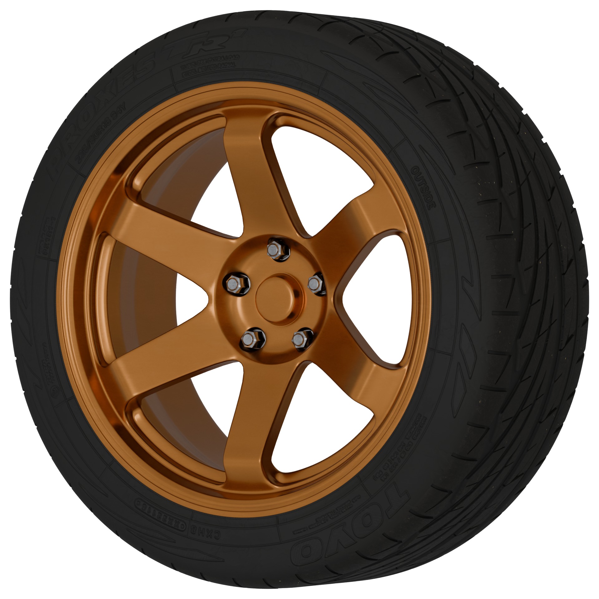 Aftermarket Car Wheels Pack Low-poly 3D model_10