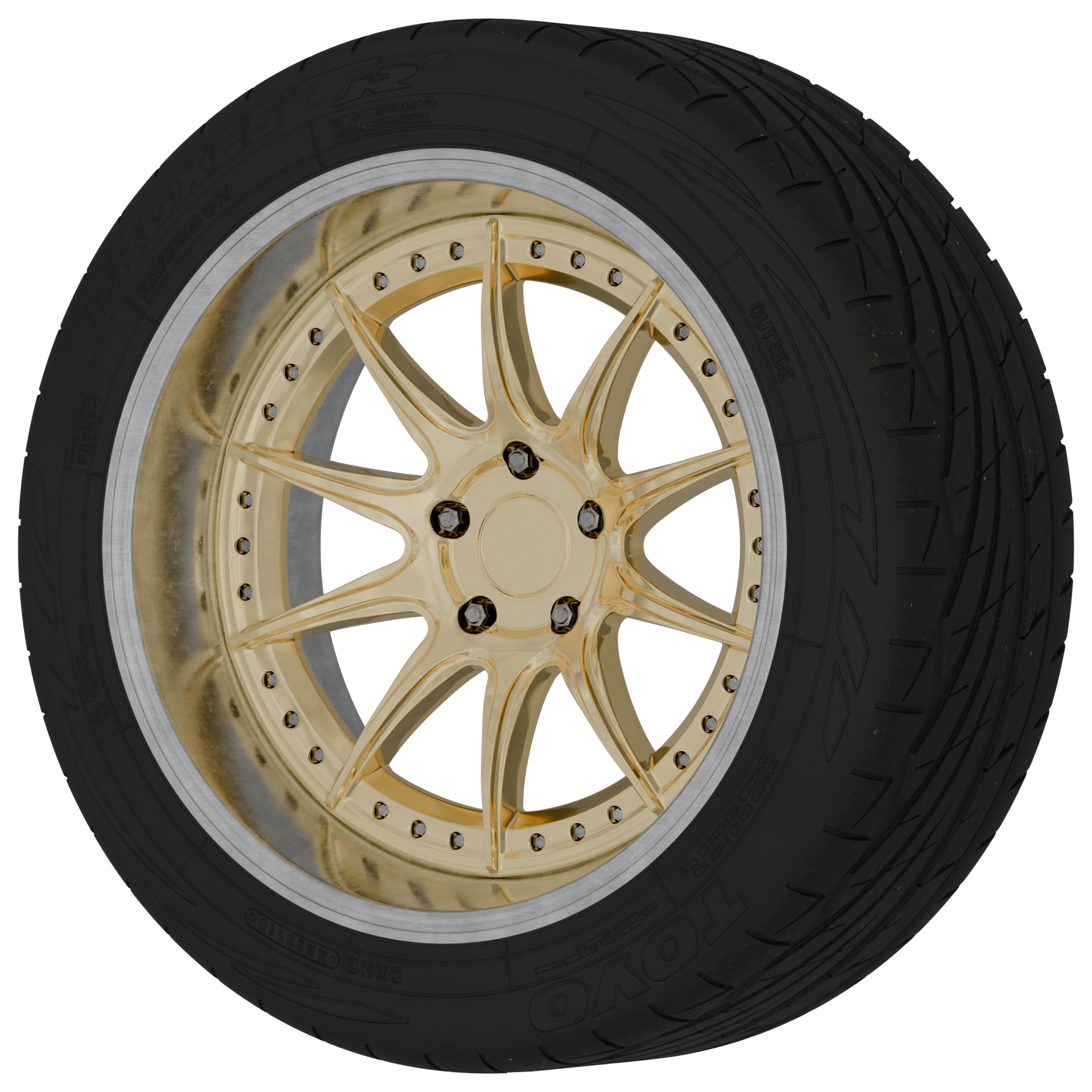 Aftermarket Car Wheels Pack Low-poly 3D model_22