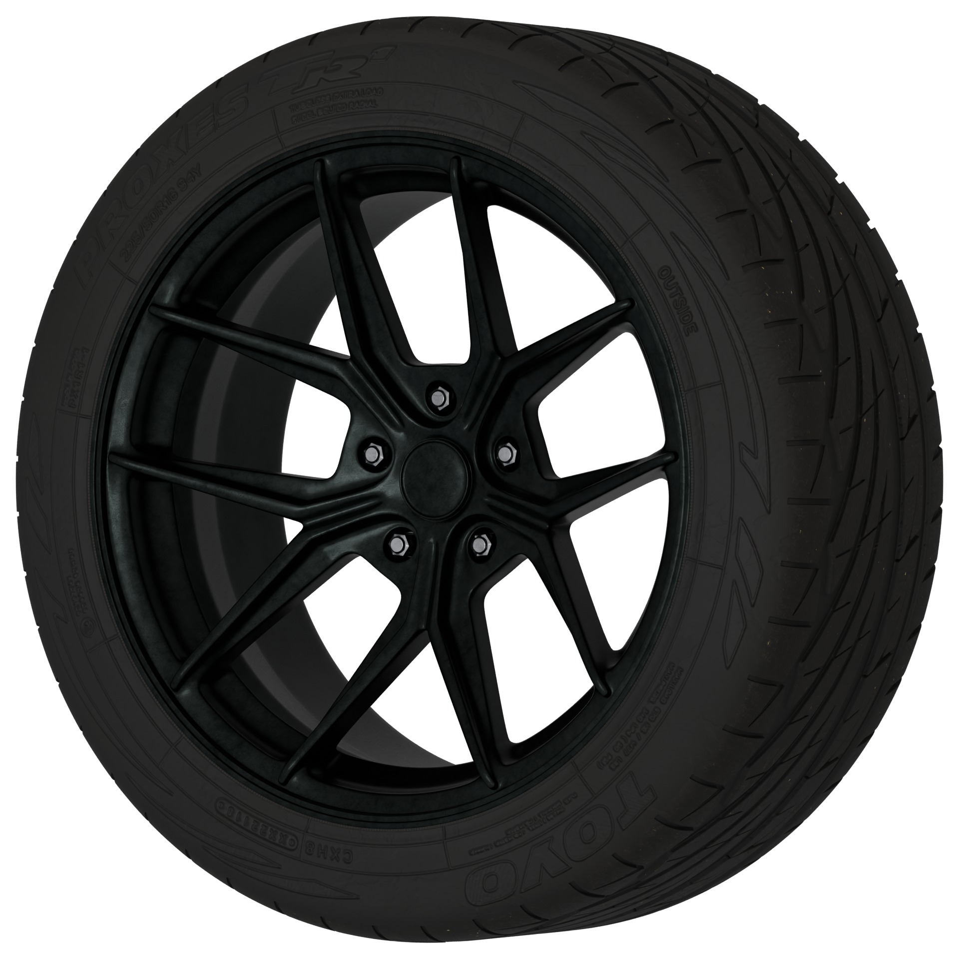 Aftermarket Car Wheels Pack Low-poly 3D model_48