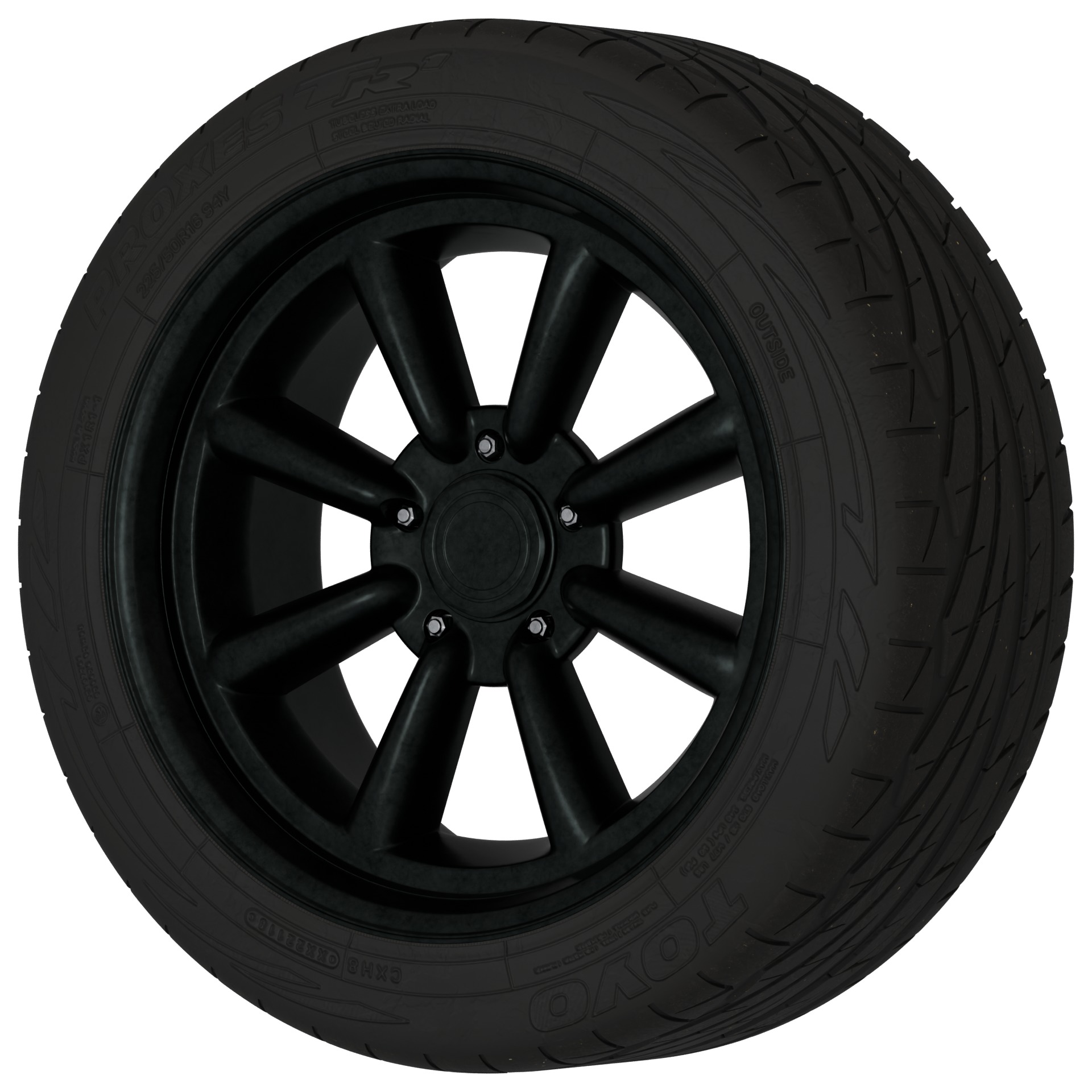 Aftermarket Car Wheels Pack Low-poly 3D model_96