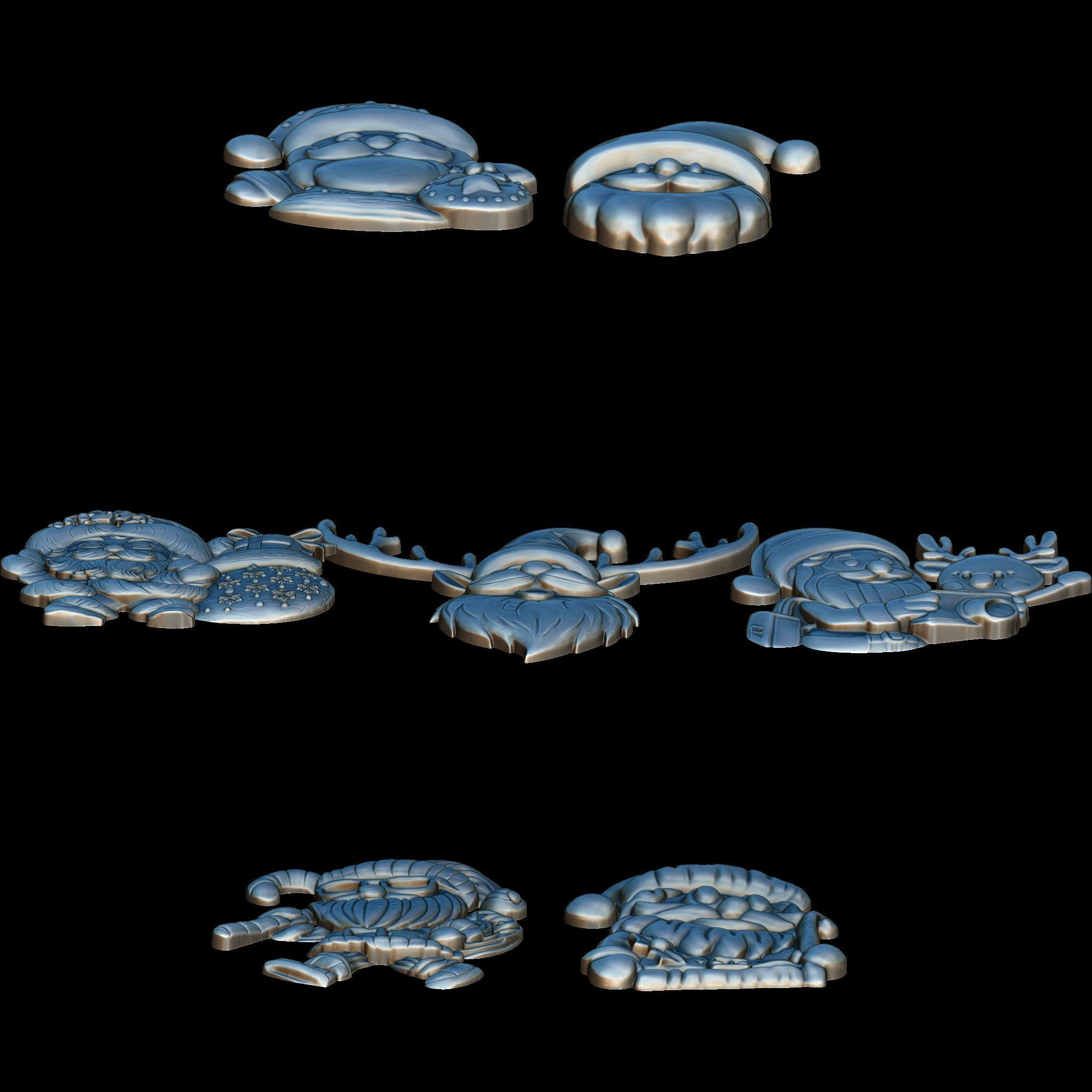 7 Minimal Santa No2 STL file for 3d Printing or CNC 3D print model_4