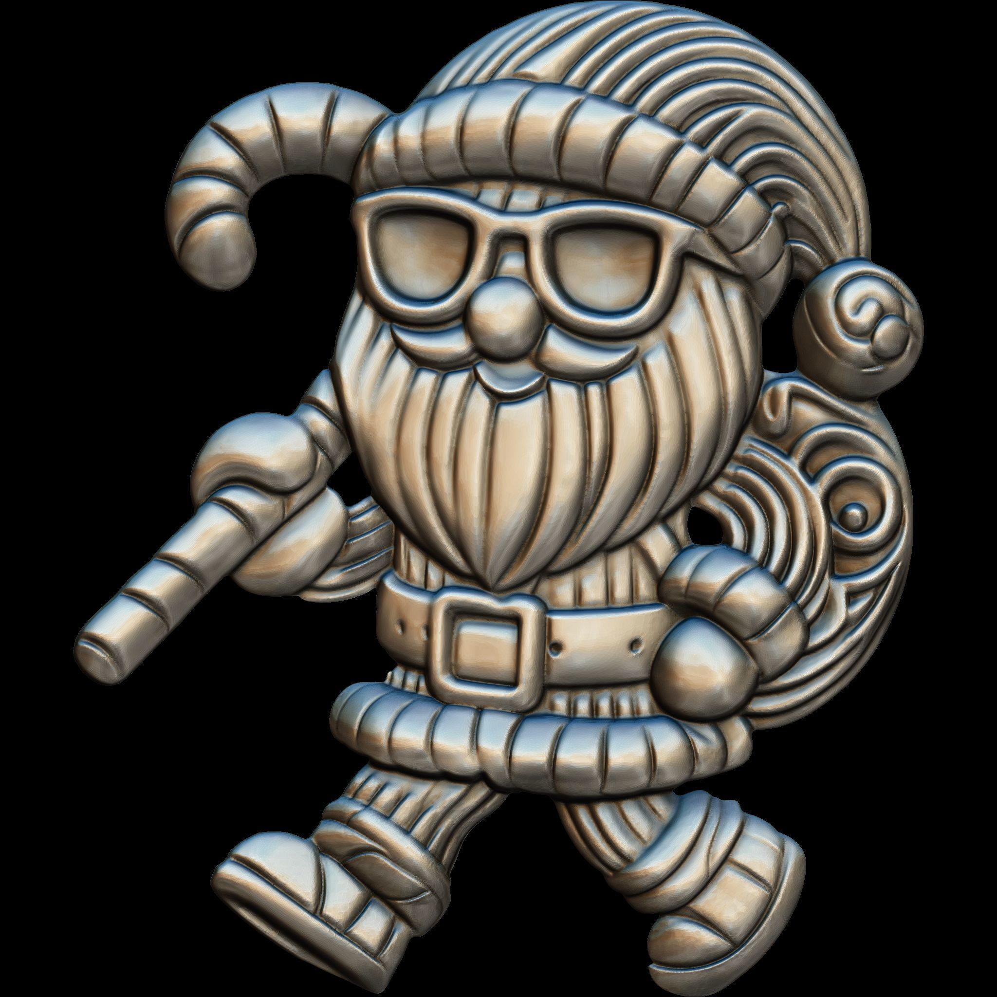 7 Minimal Santa No2 STL file for 3d Printing or CNC 3D print model_7