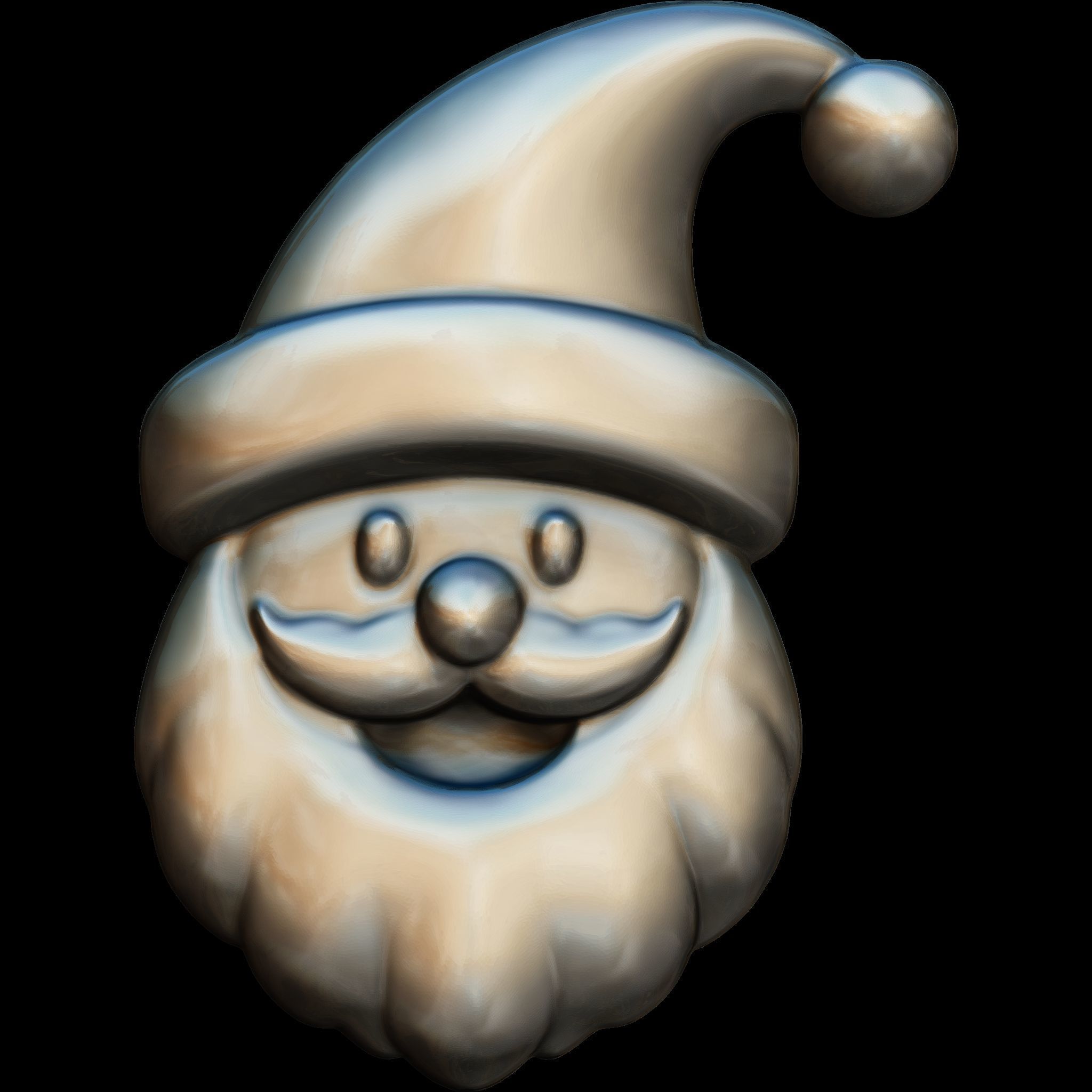 7 Minimal Santa No2 STL file for 3d Printing or CNC 3D print model_12