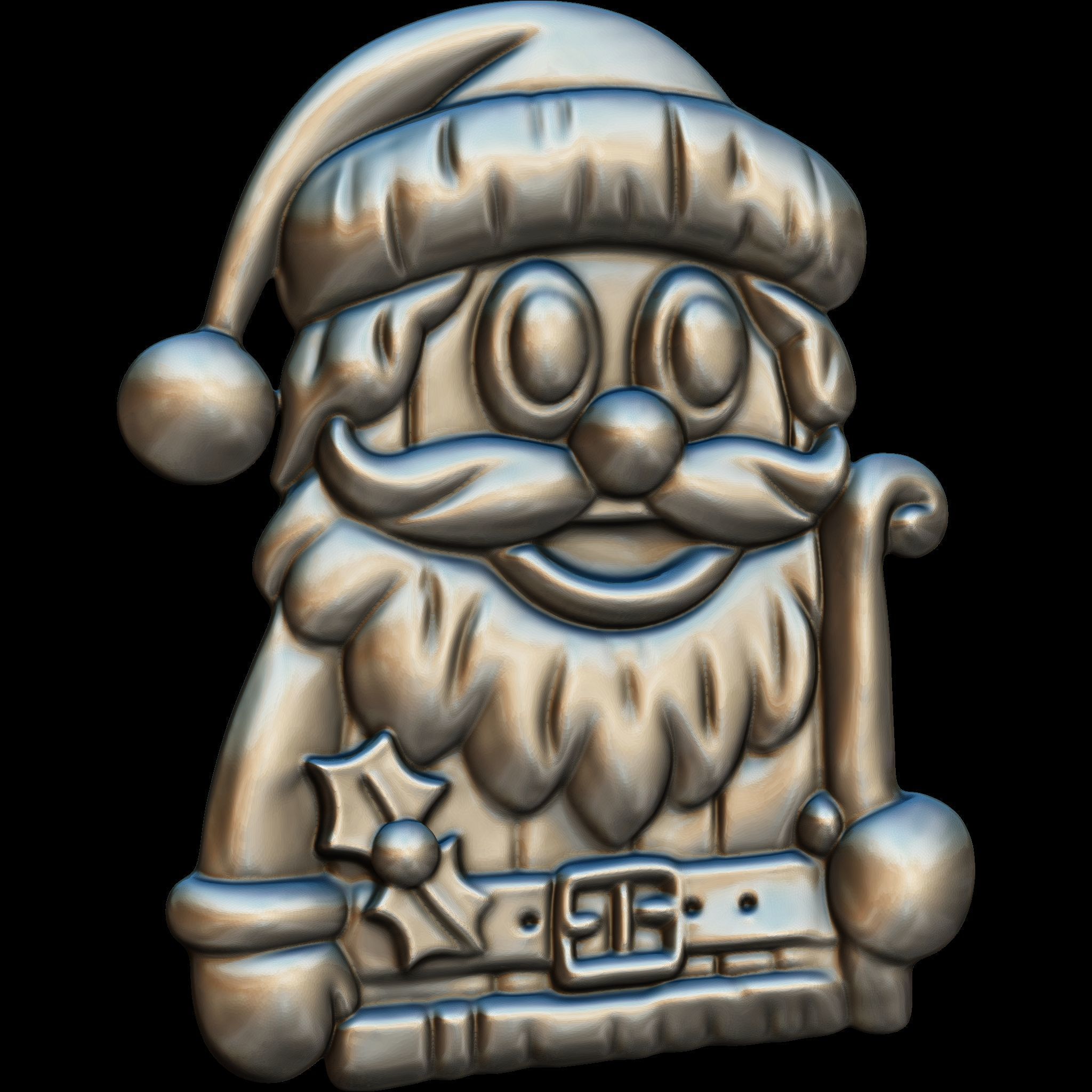 7 Minimal Santa No2 STL file for 3d Printing or CNC 3D print model_8