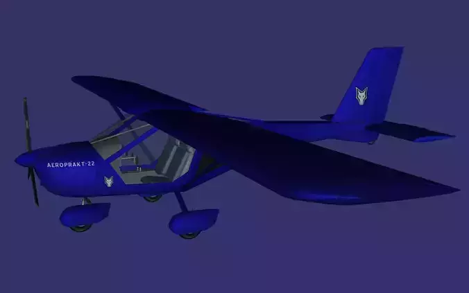 Aeroprakt A22 Foxbat Free low-poly 3D model