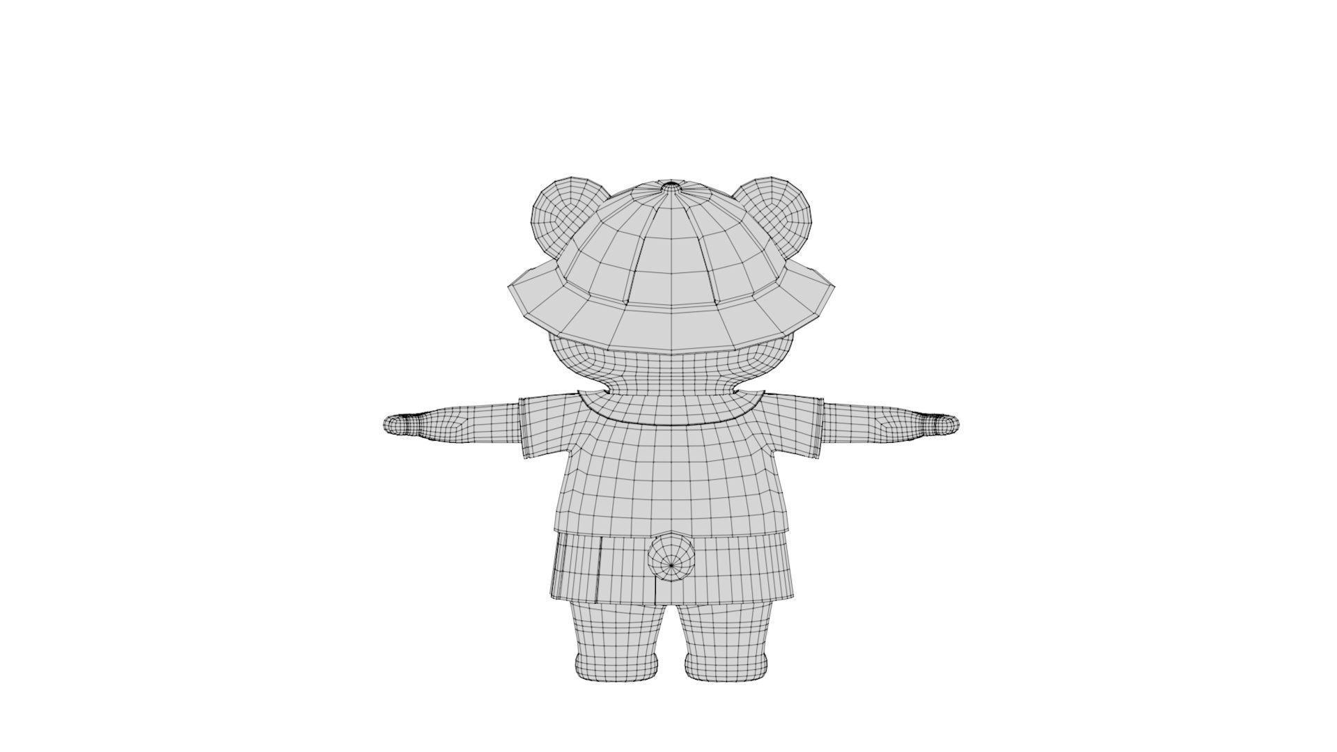 Rigged Cartoon Panda 3D model_13