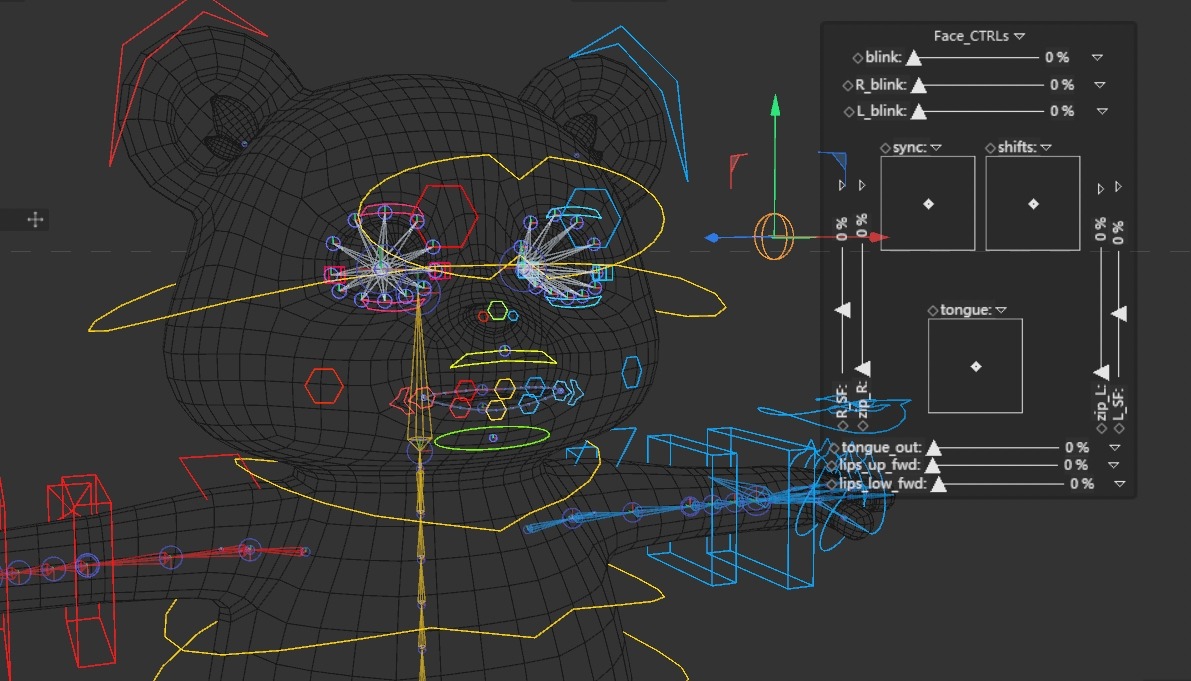 Rigged Cartoon Panda 3D model_18