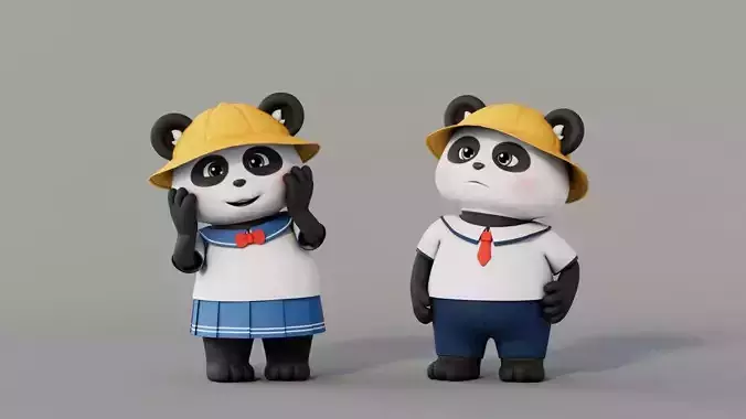 Rigged Cartoon Panda