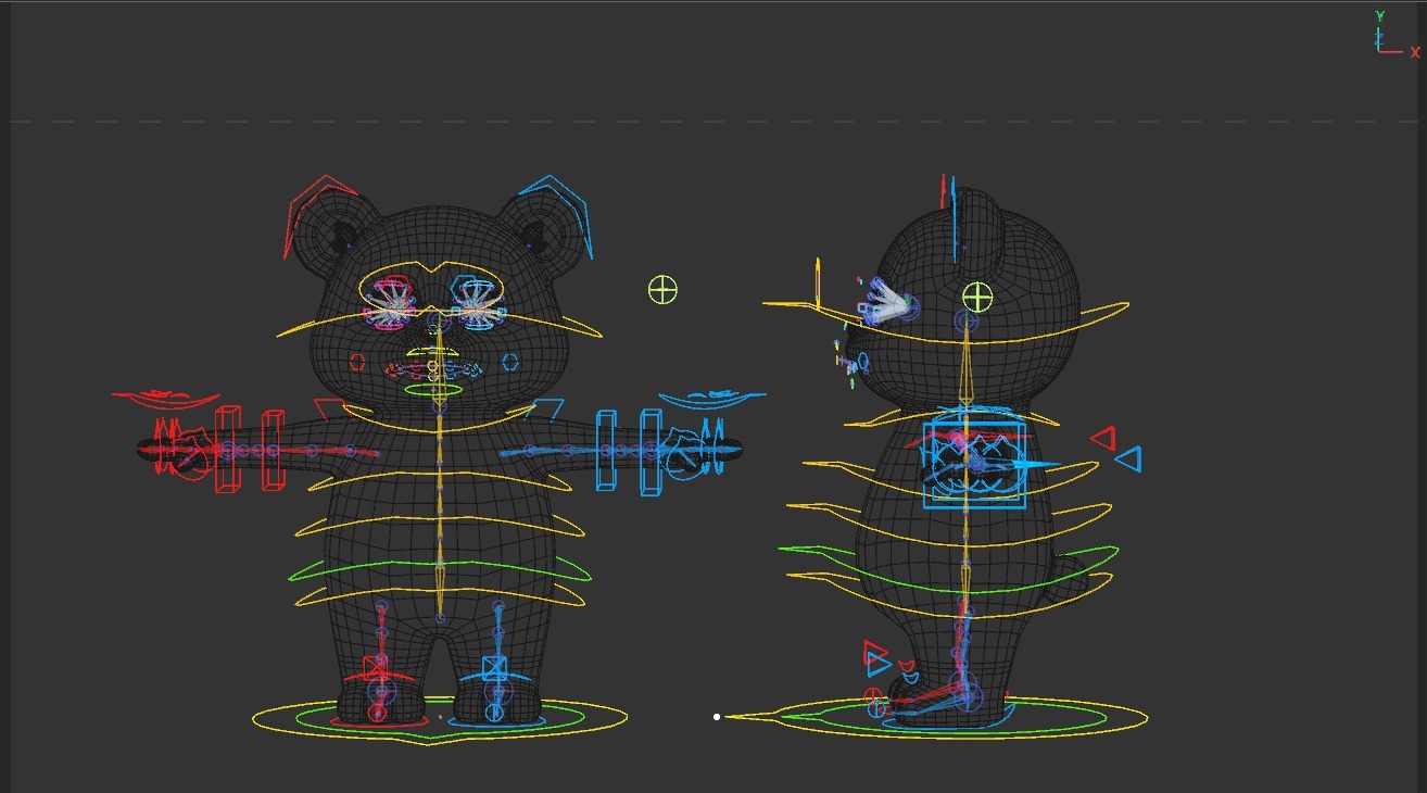 Rigged Cartoon Panda 3D model_17