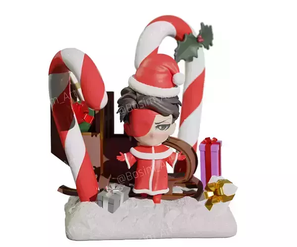 Chibi Aizen of Christmas Free 3D print model Chibi Aizen of Christmas Free 3D print model