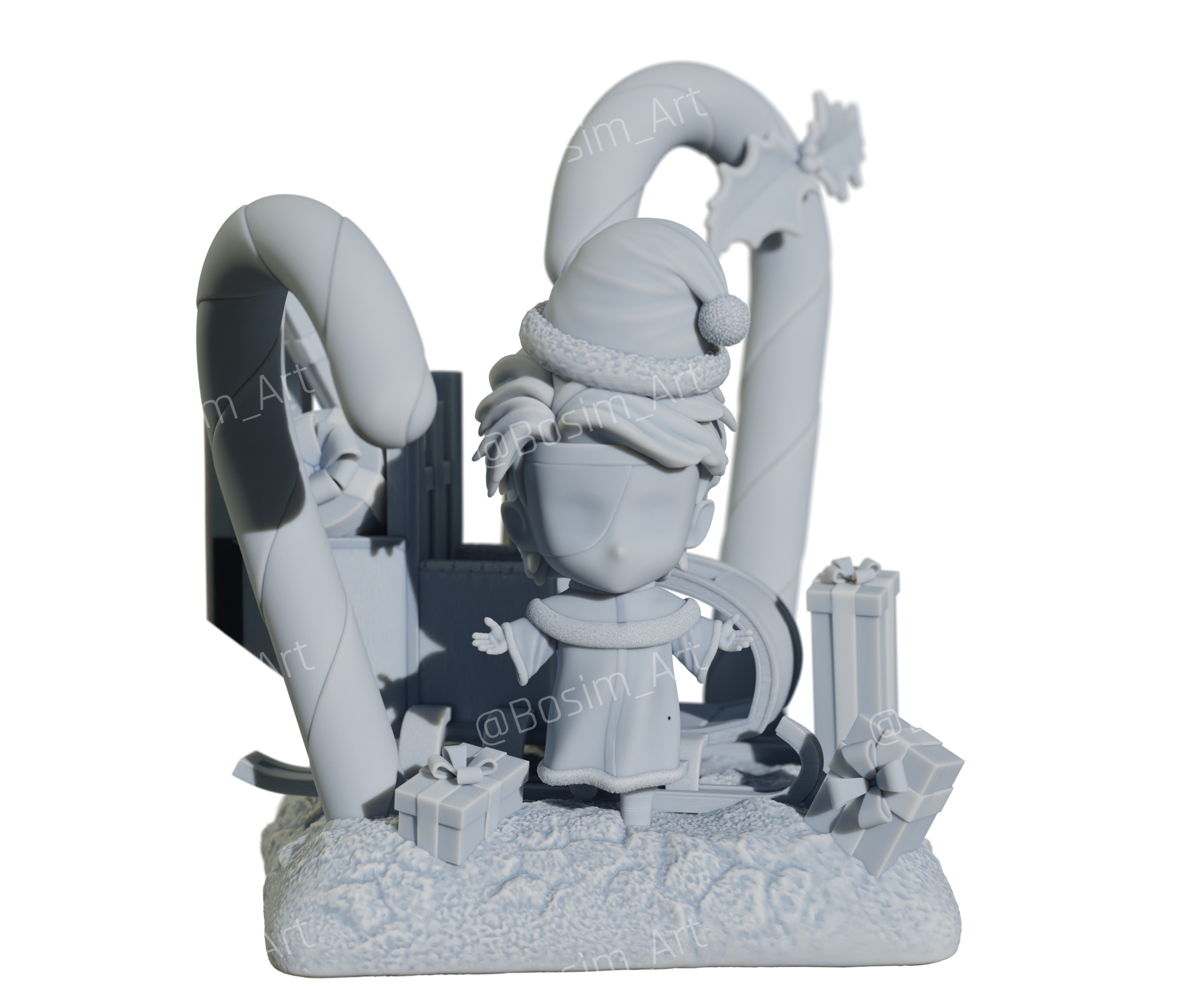 Chibi Aizen of Christmas Free 3D print model_1