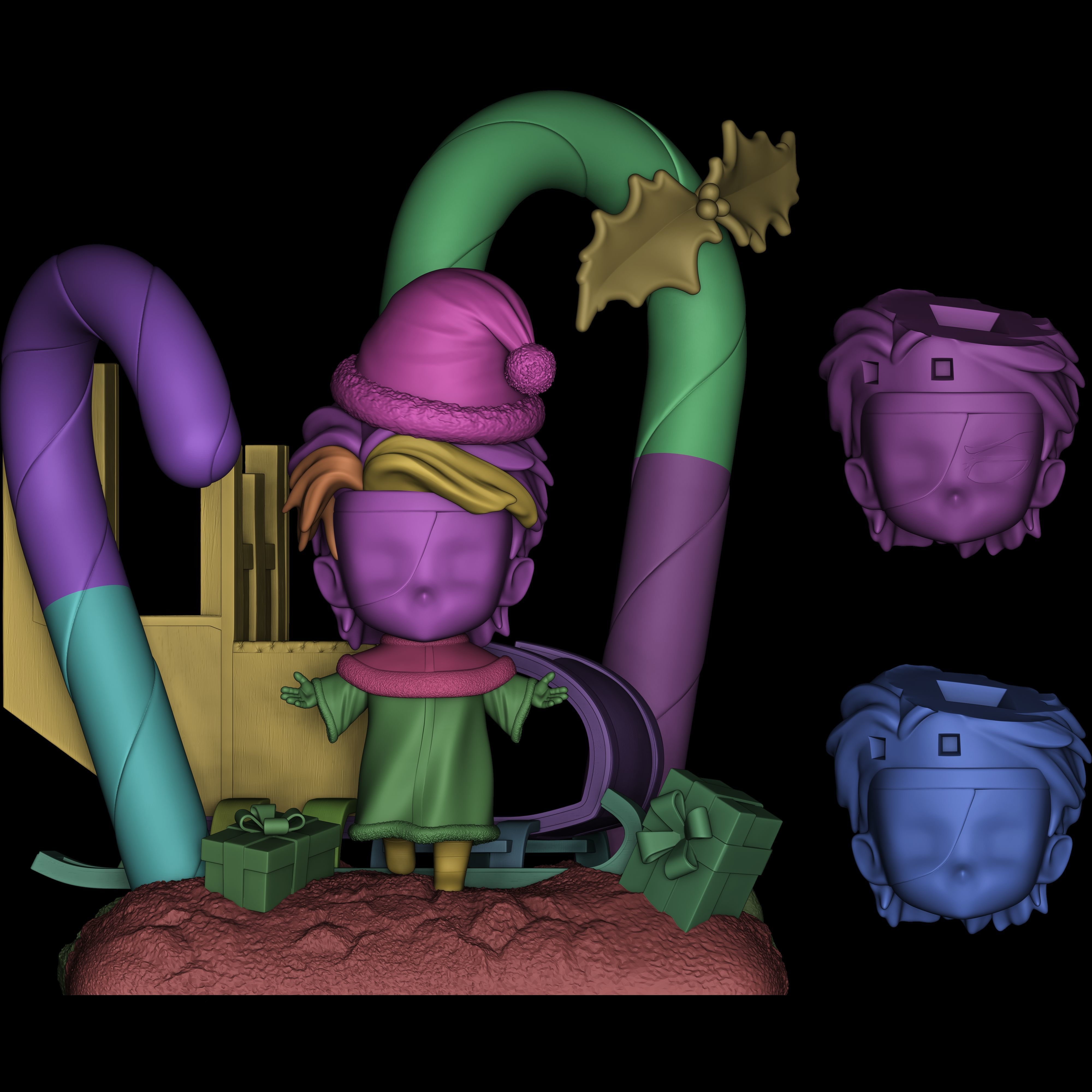 Chibi Aizen of Christmas Free 3D print model_3