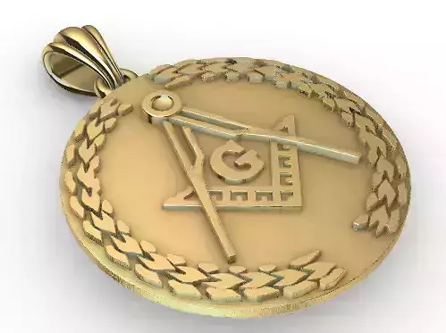 Masonic Necklace Freemason Pendant Templar Jewelry 3D print model