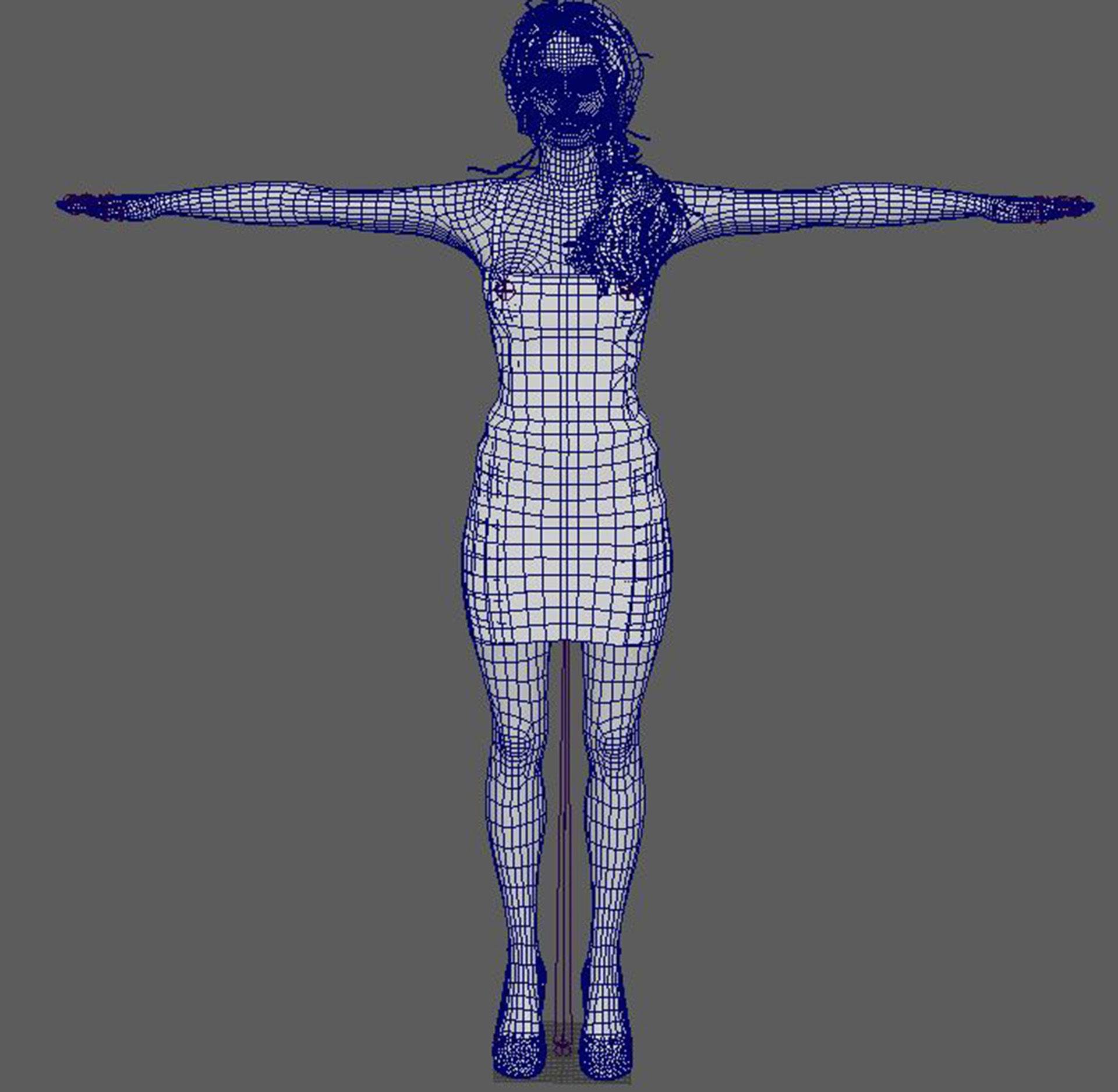 Angelina Jolie Character 3D Model  Low-poly 3D model_20