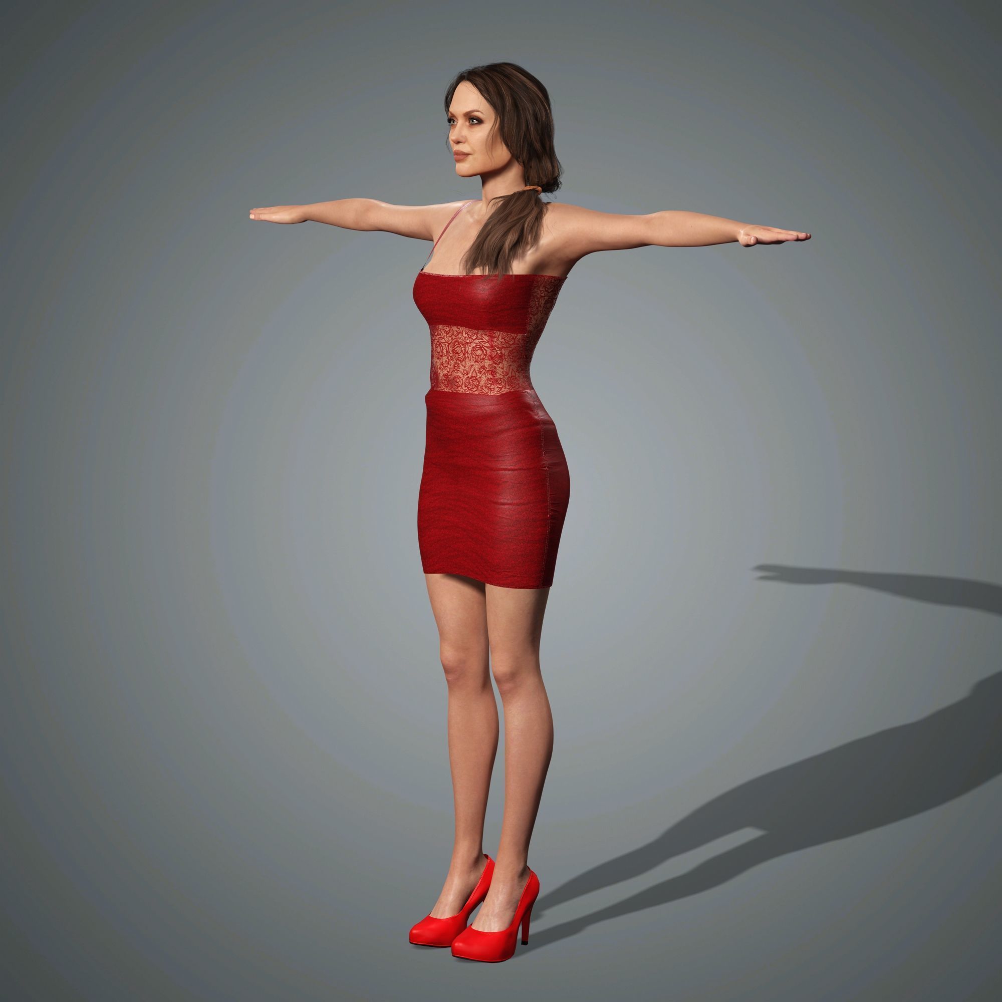 Angelina Jolie Character 3D Model  Low-poly 3D model_12