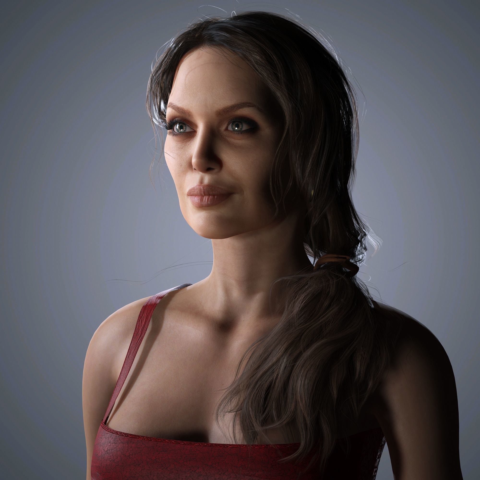 Angelina Jolie Character 3D Model  Low-poly 3D model_5