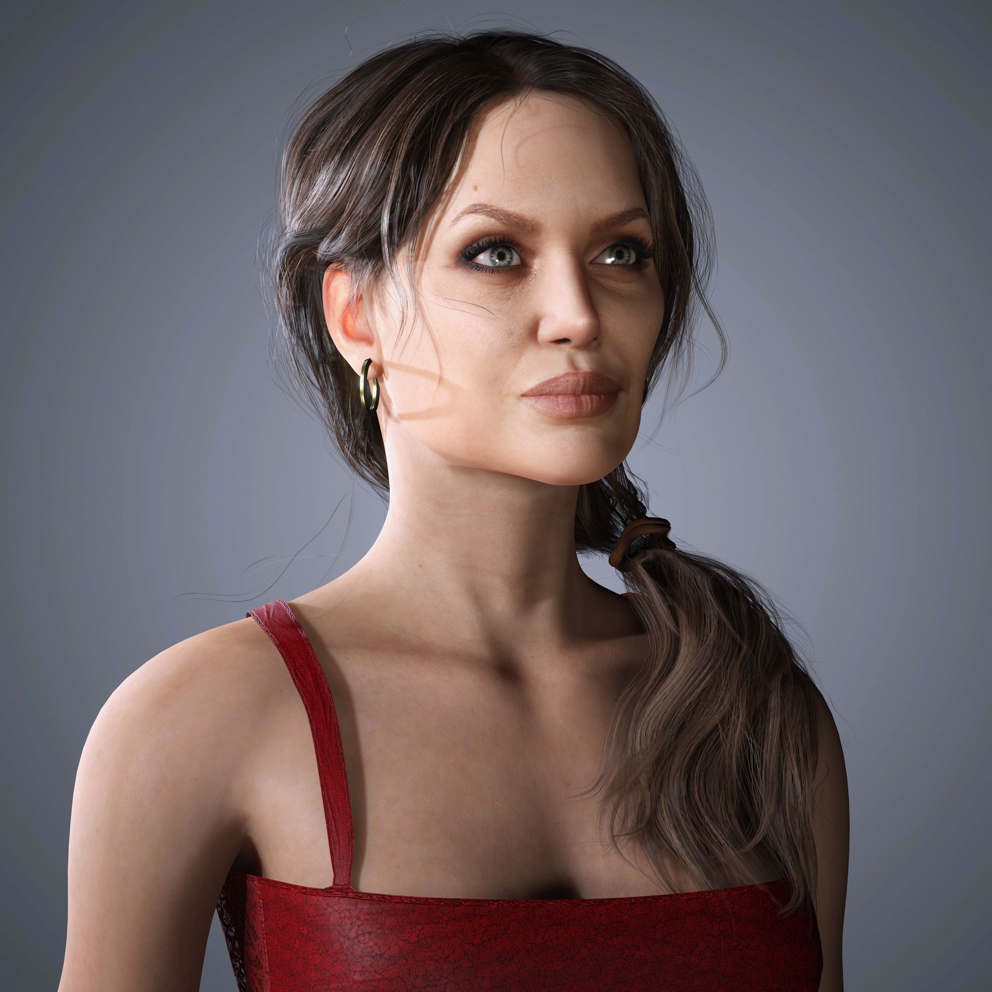 Angelina Jolie Character 3D Model  Low-poly 3D model_7