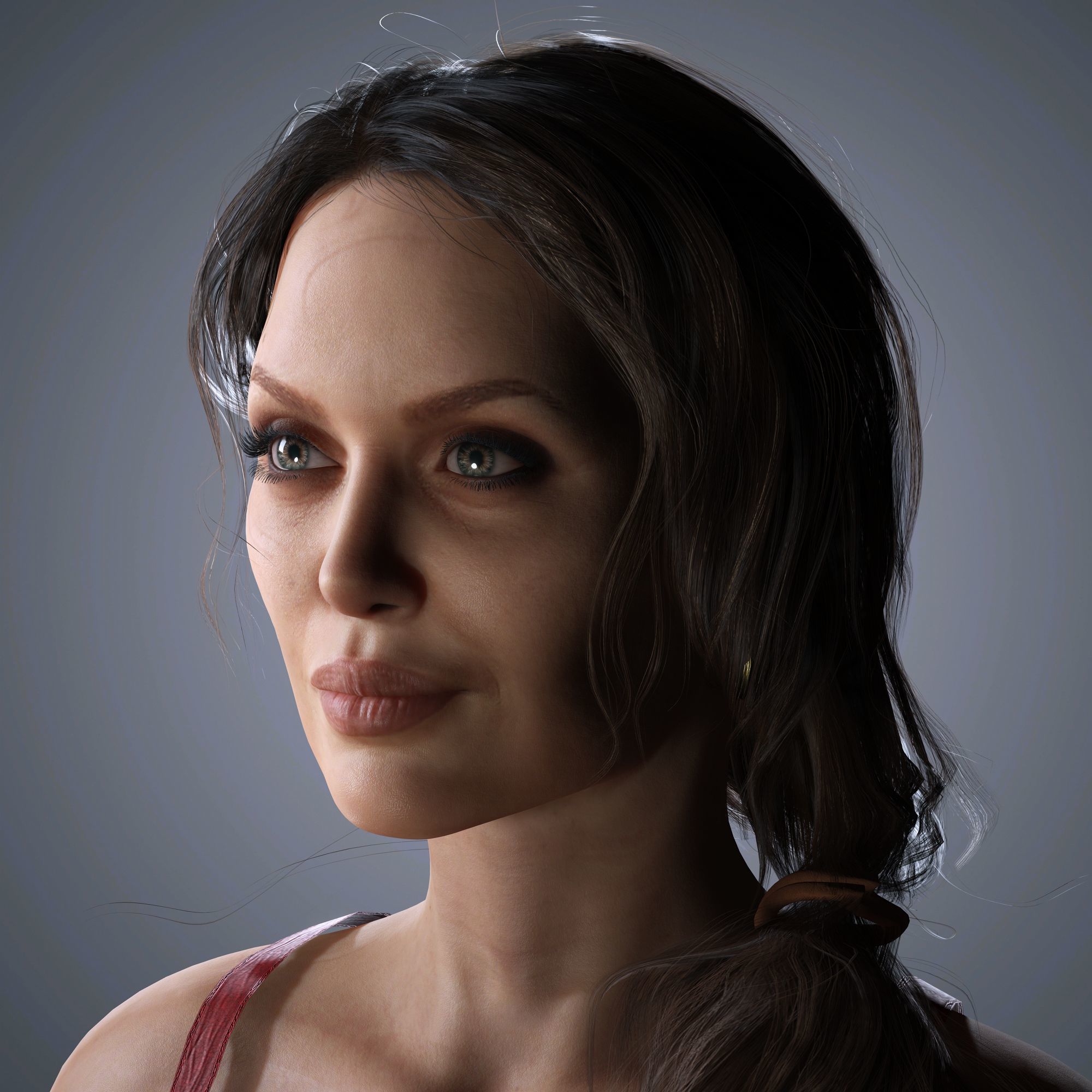 Angelina Jolie Character 3D Model  Low-poly 3D model_1