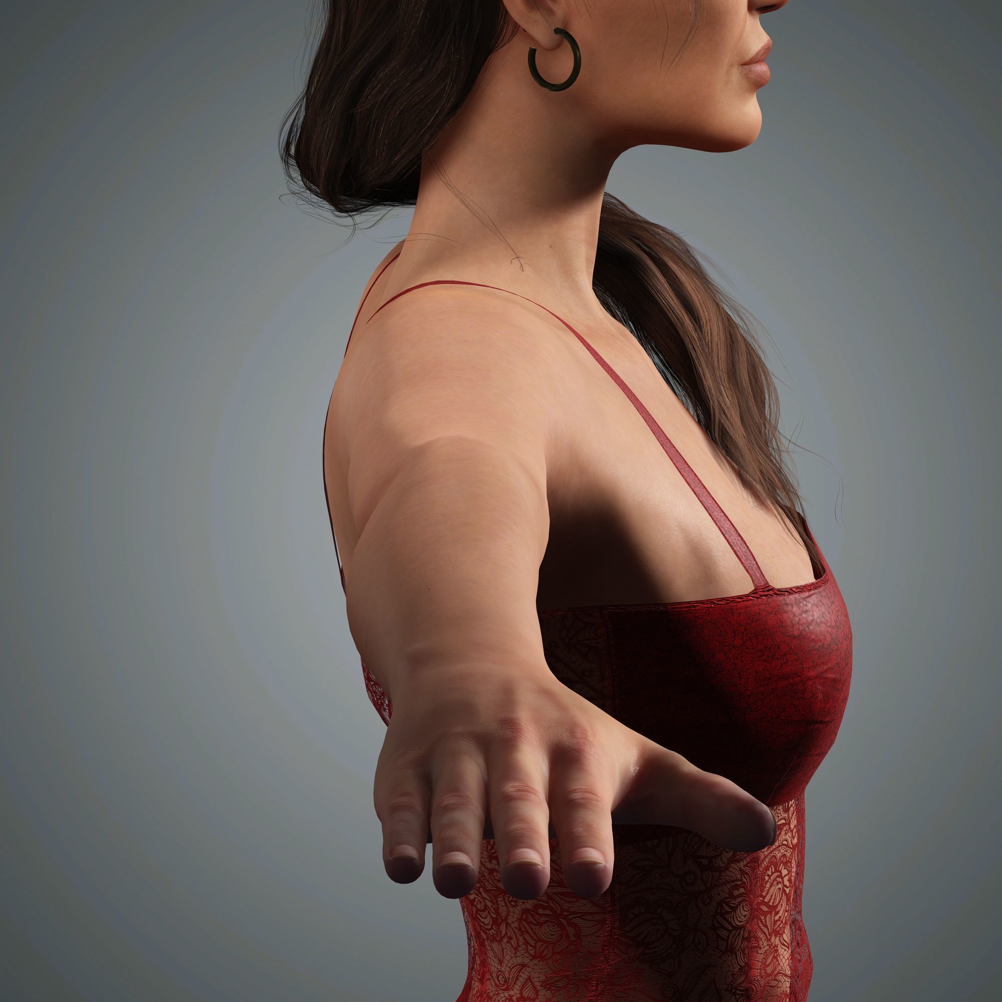 Angelina Jolie Character 3D Model  Low-poly 3D model_16