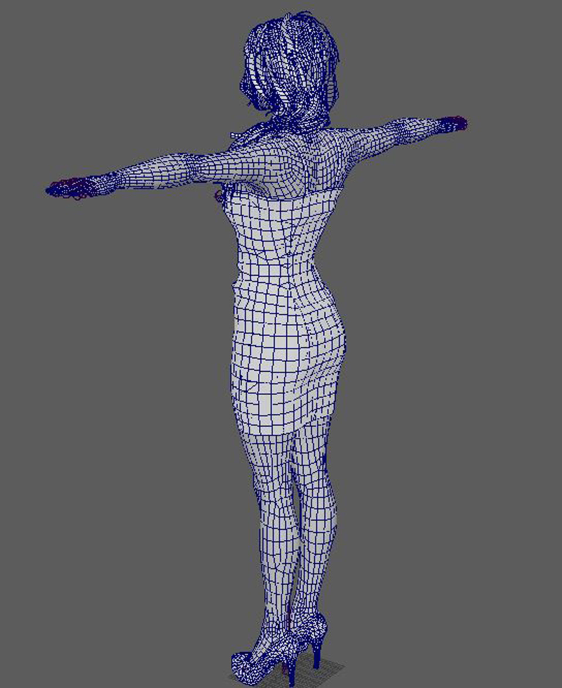 Angelina Jolie Character 3D Model  Low-poly 3D model_23