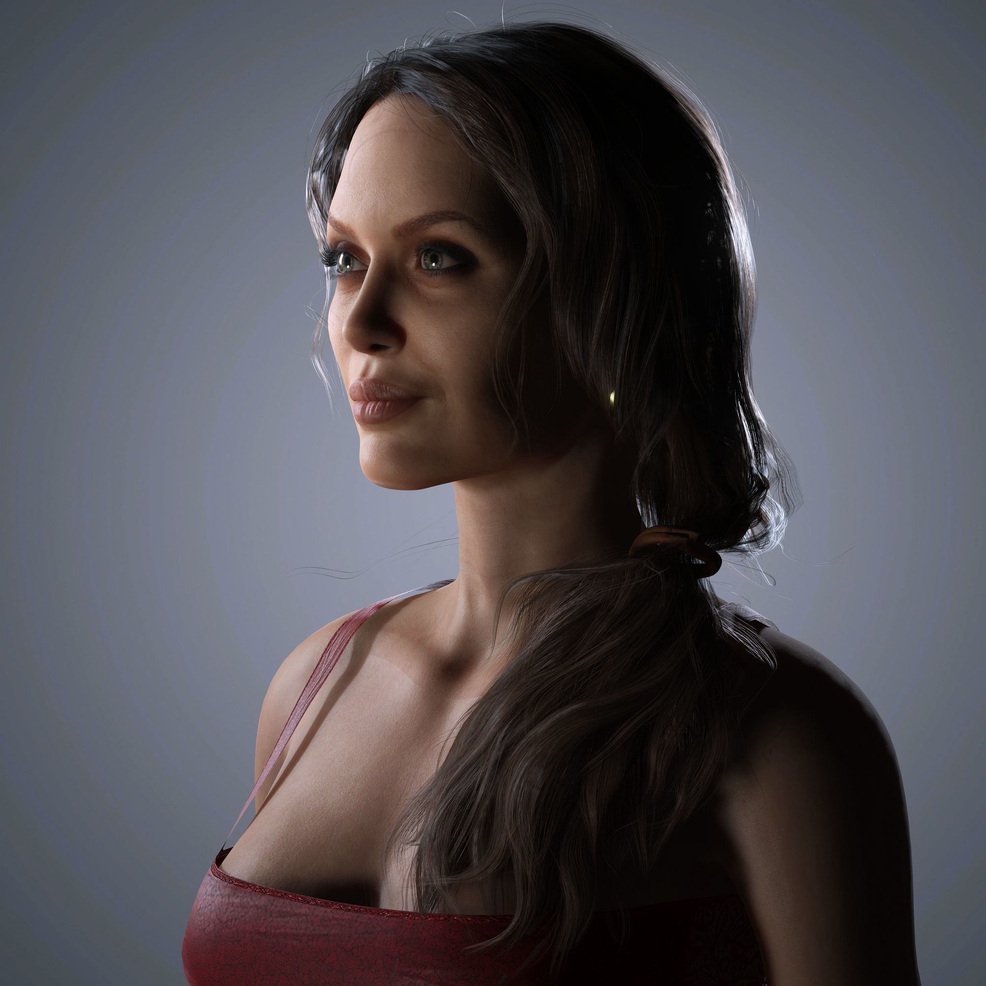 Angelina Jolie Character 3D Model  Low-poly 3D model_6