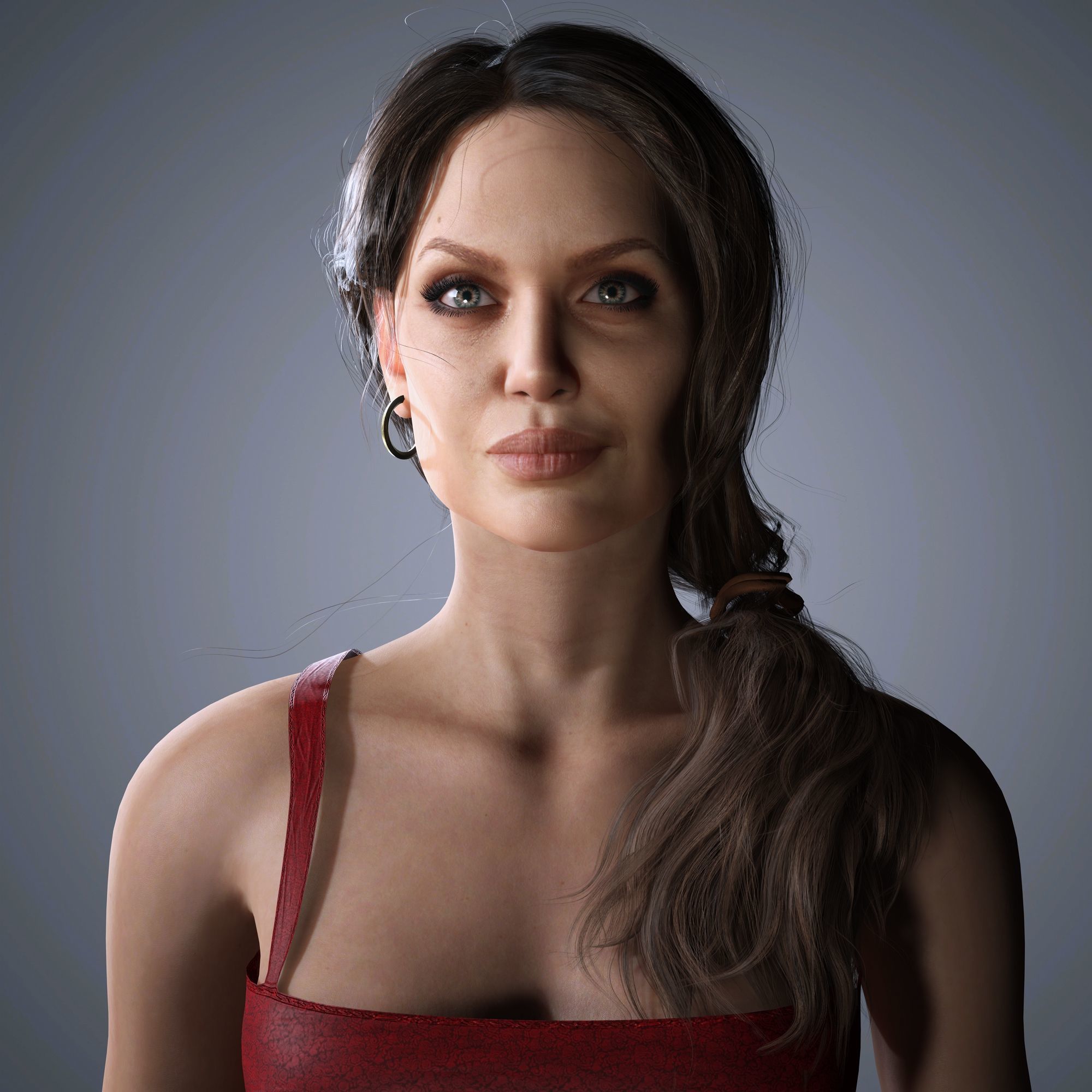 Angelina Jolie Character 3D Model  Low-poly 3D model_4