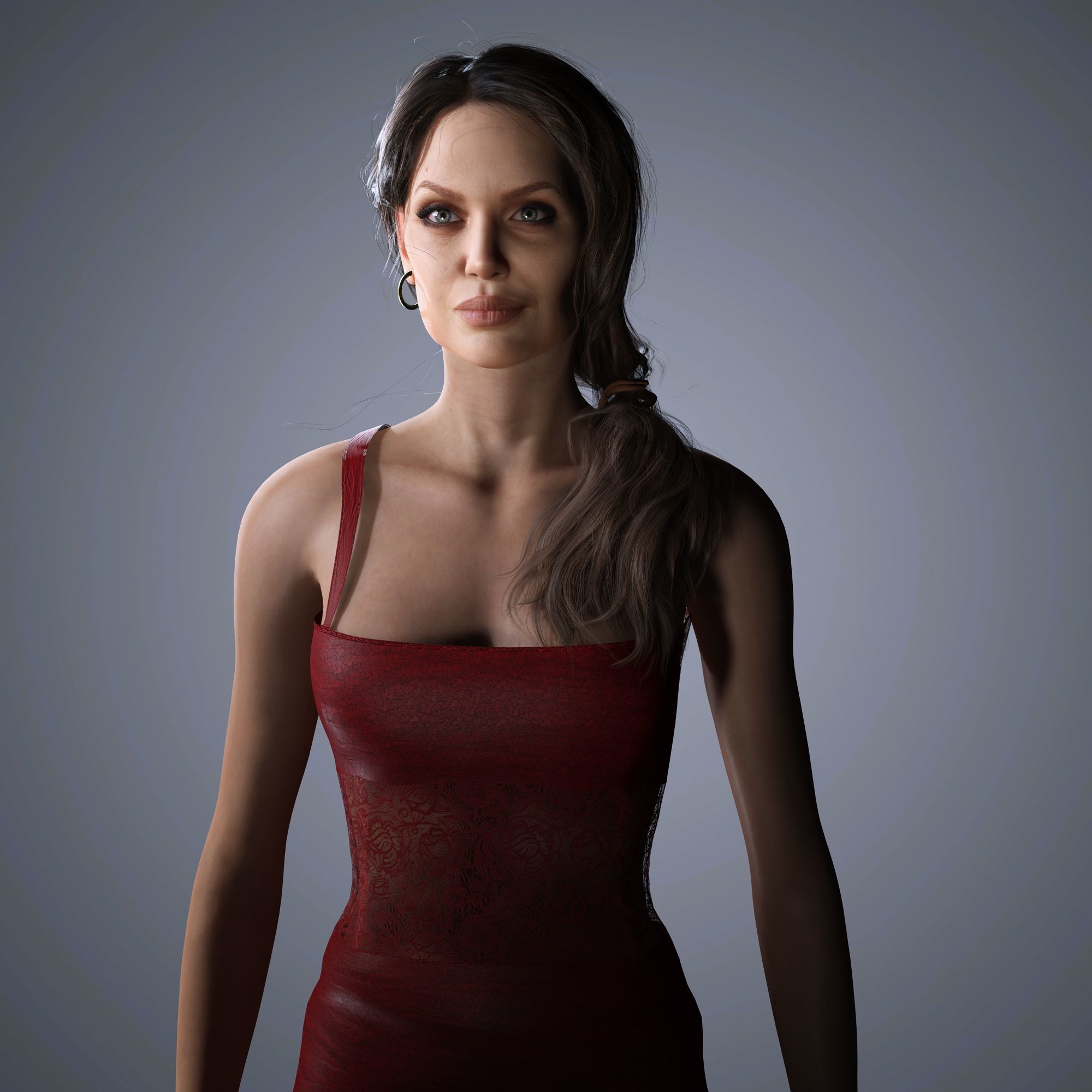 Angelina Jolie Character 3D Model  Low-poly 3D model_8
