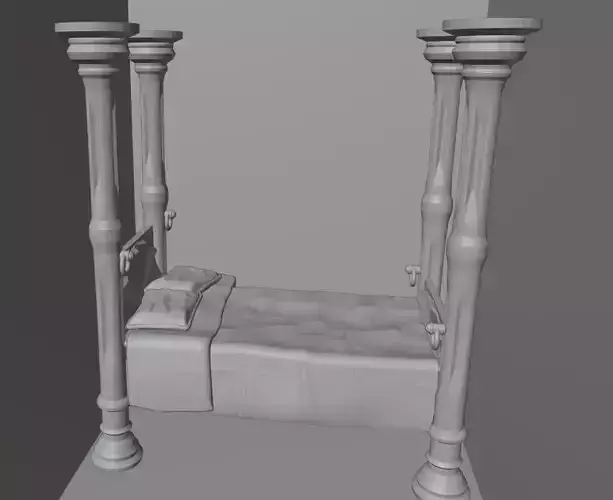 Simple Bedroom Set 3D print model