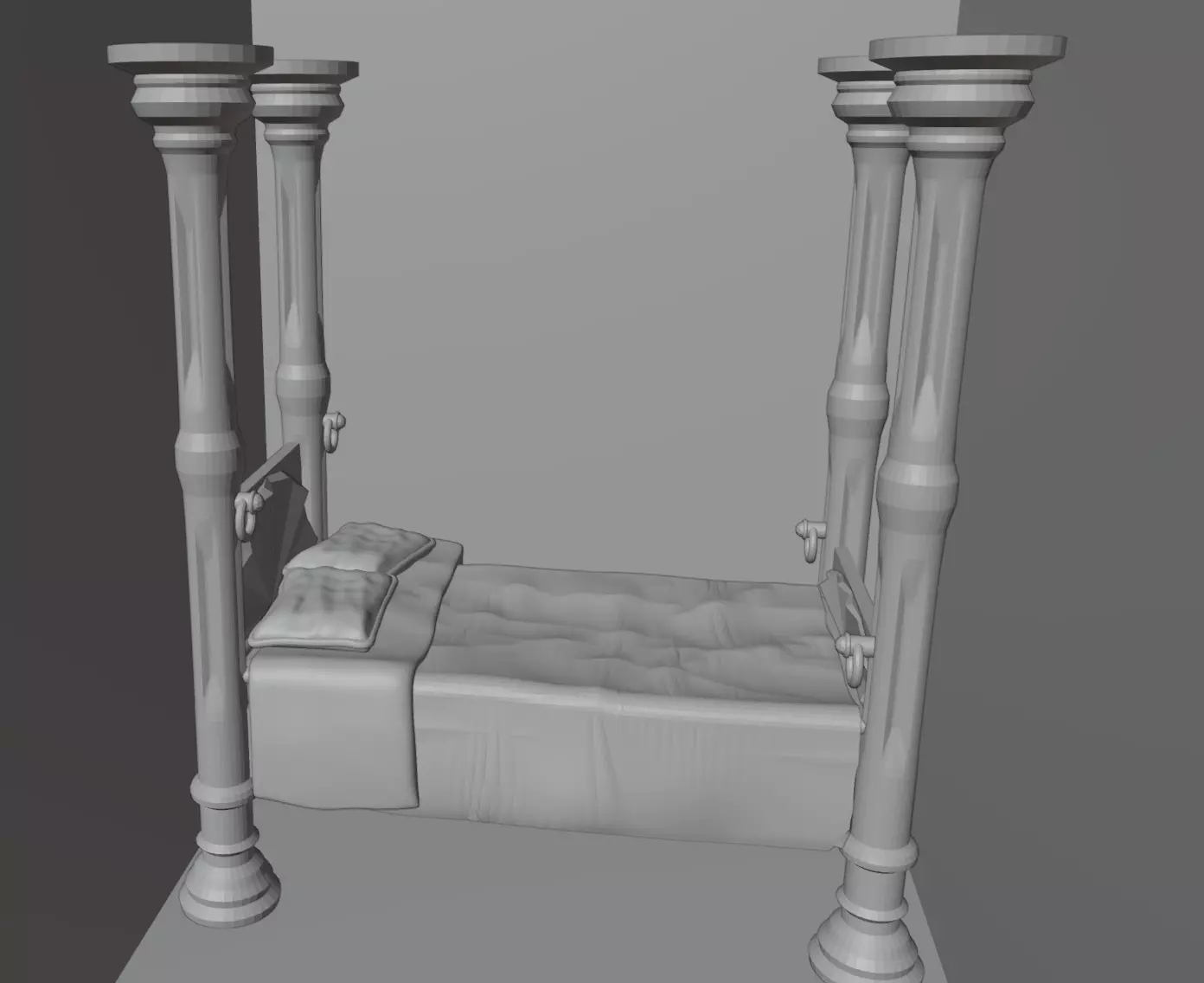 Simple Bedroom Set 3D print model