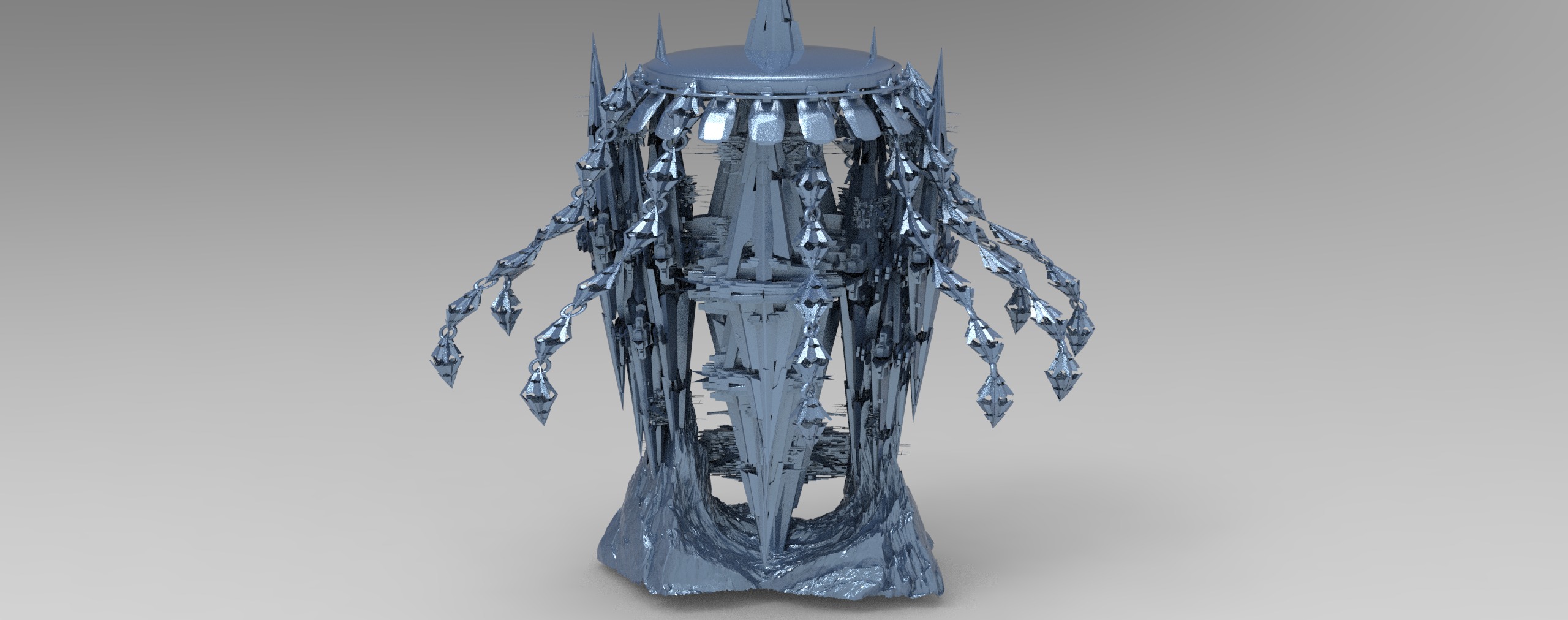 Jelly Fish Sci fi array 5 Low-poly 3D model_1