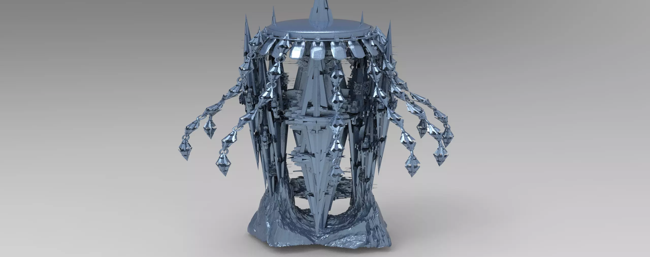 Jelly Fish Sci fi array 5 Low-poly 3D model_0