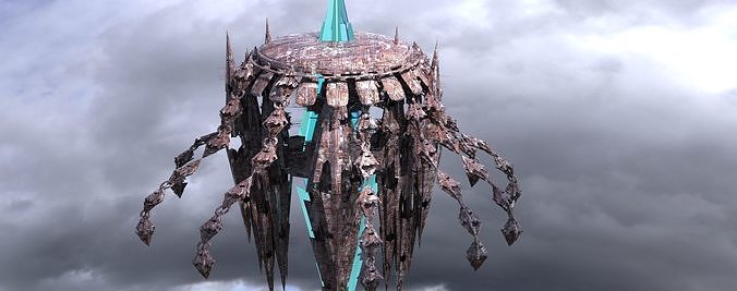 Nautical Squid ship  Low-poly 3D model