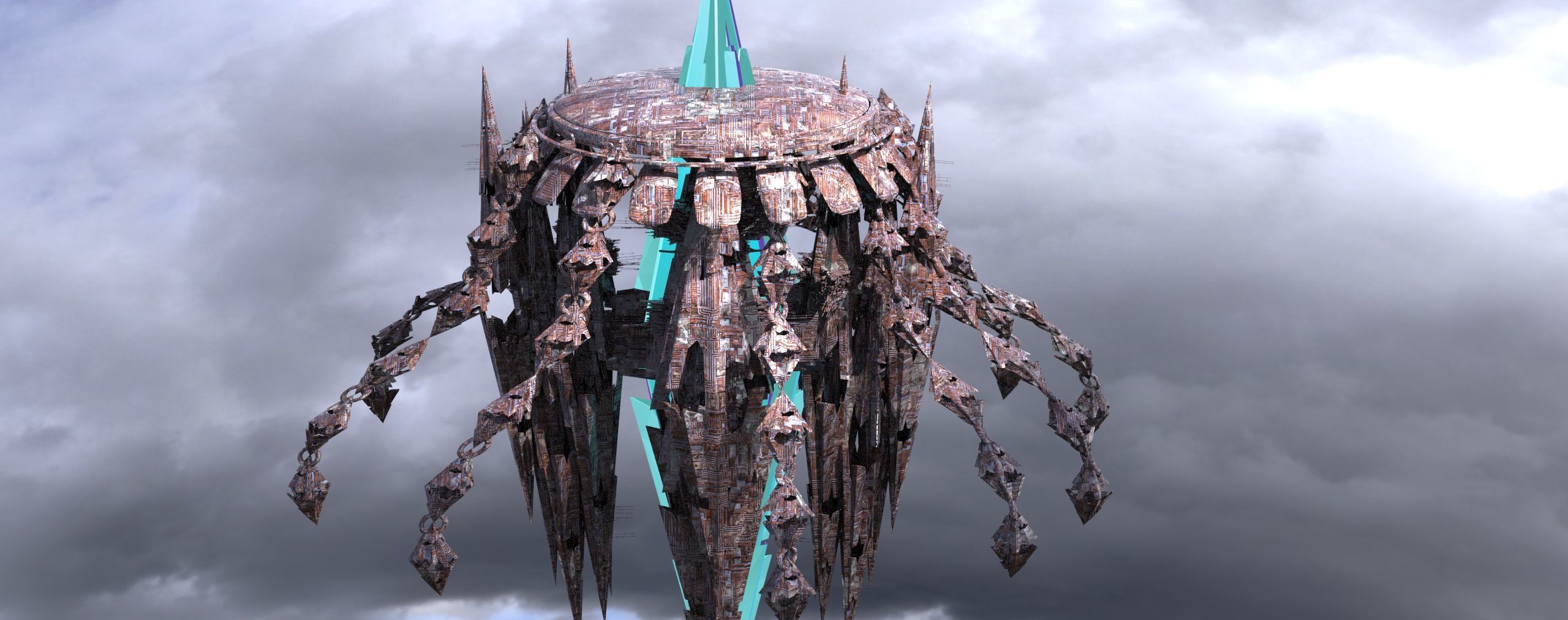 Nautical Squid ship  Low-poly 3D model_1