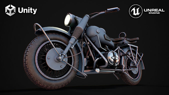 Motorcycle Low-poly 3D model