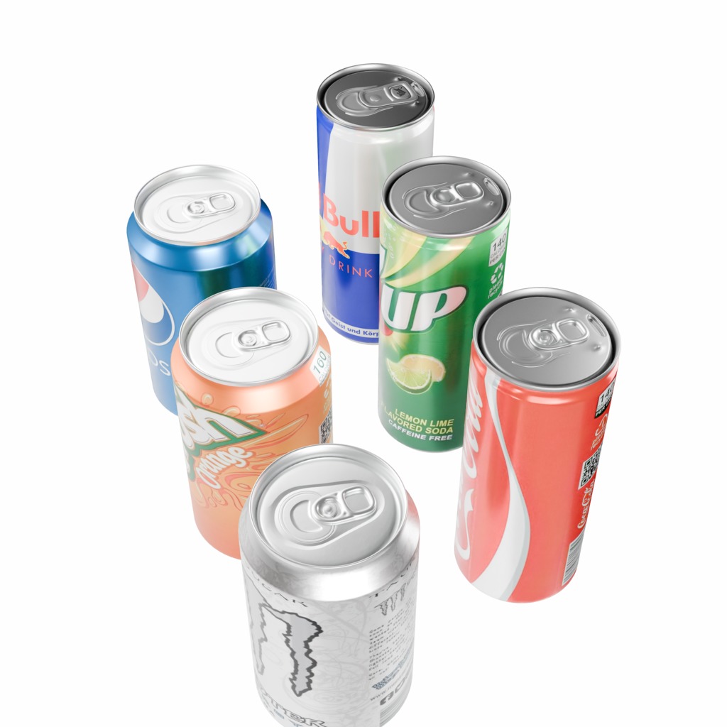 Realistic Beverage Can Collection  Low-poly 3D model_7