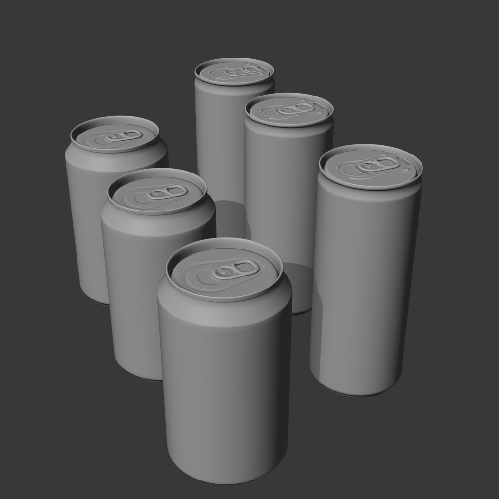 Realistic Beverage Can Collection  Low-poly 3D model_14