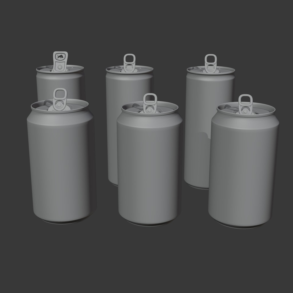 Realistic Beverage Can Collection  Low-poly 3D model_3