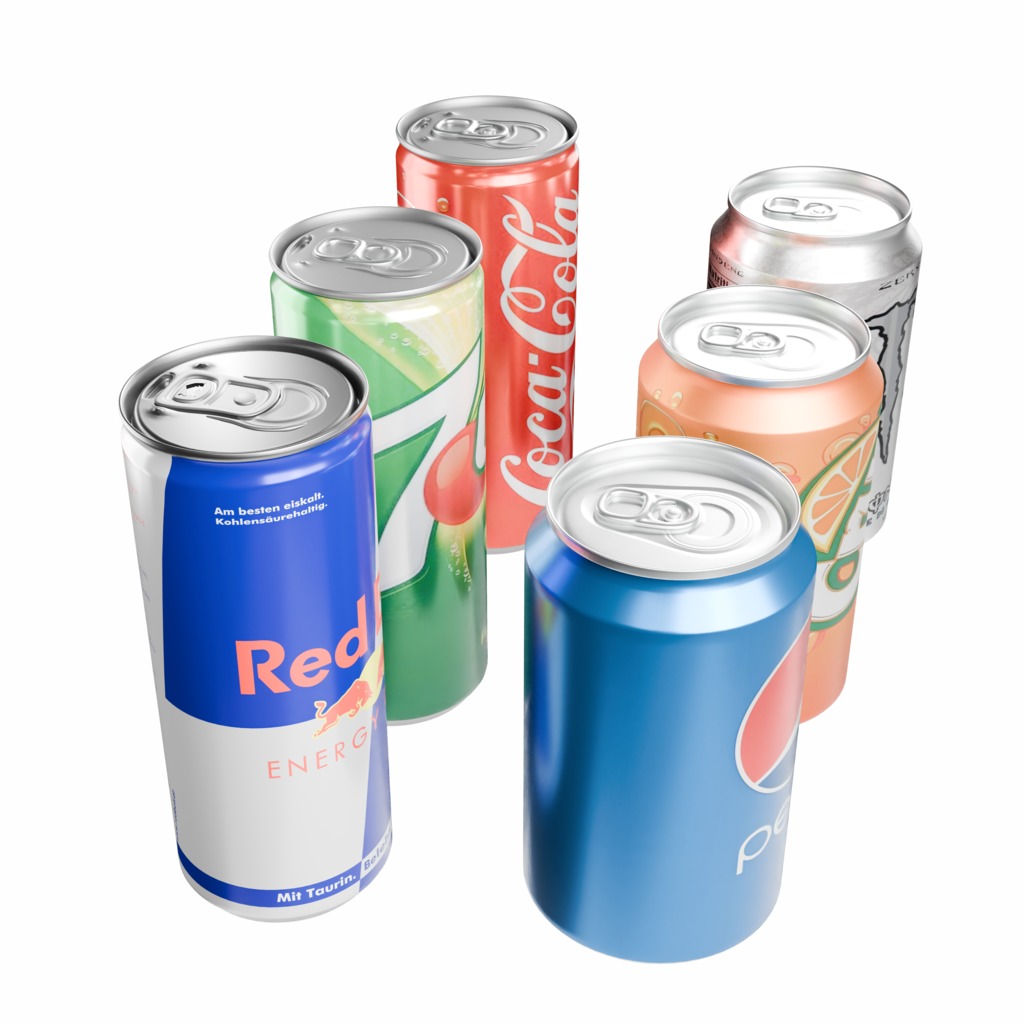 Realistic Beverage Can Collection  Low-poly 3D model_9