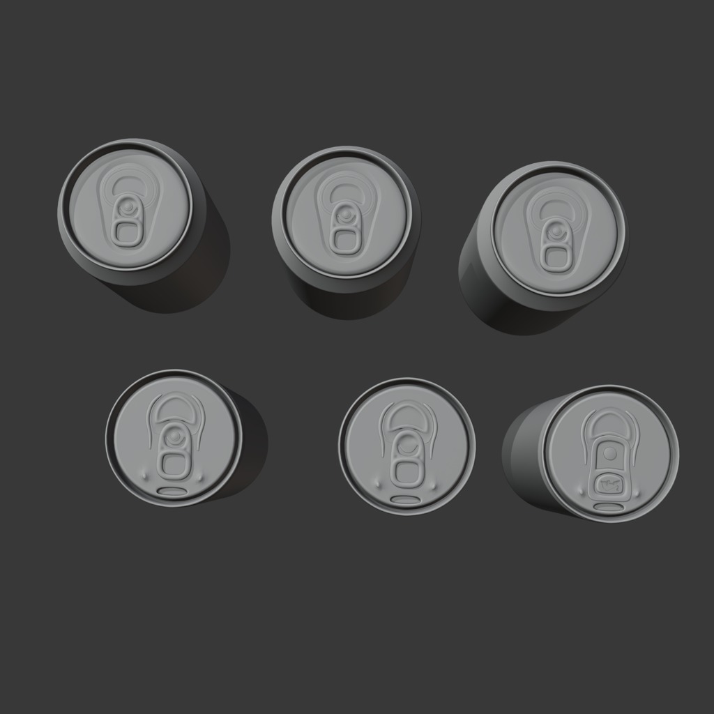 Realistic Beverage Can Collection  Low-poly 3D model_16