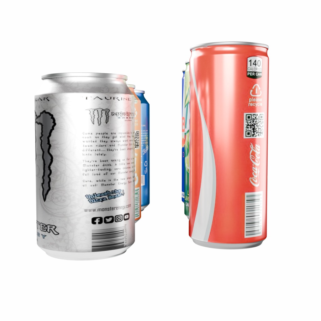 Realistic Beverage Can Collection  Low-poly 3D model_8