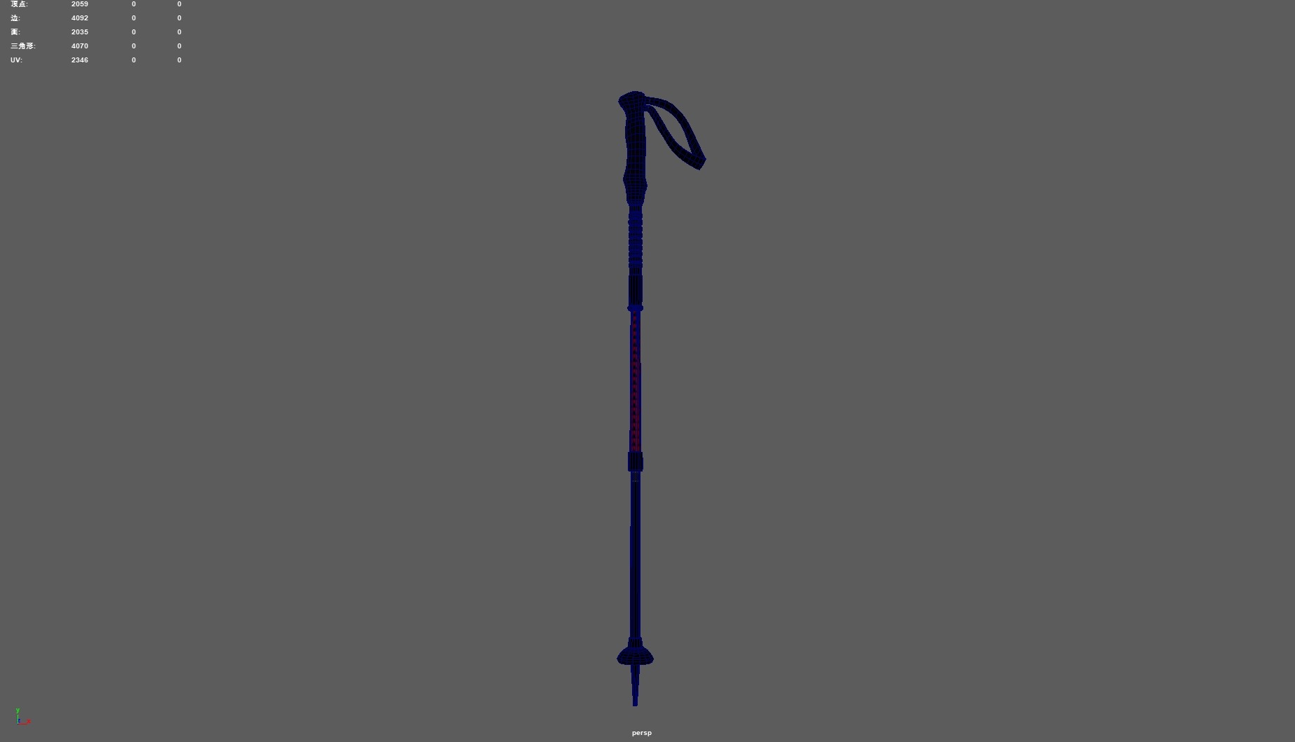 Male Skier Rigged Low-poly 3D model_34