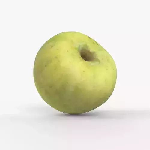 Photorealistic 3D scan of apple Low-poly 3D model