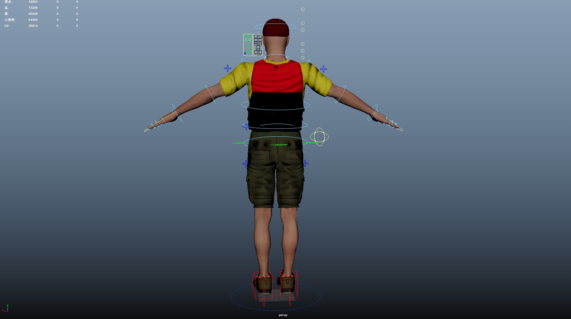 Kayak Canoe Athlete Low-poly 3D model_24